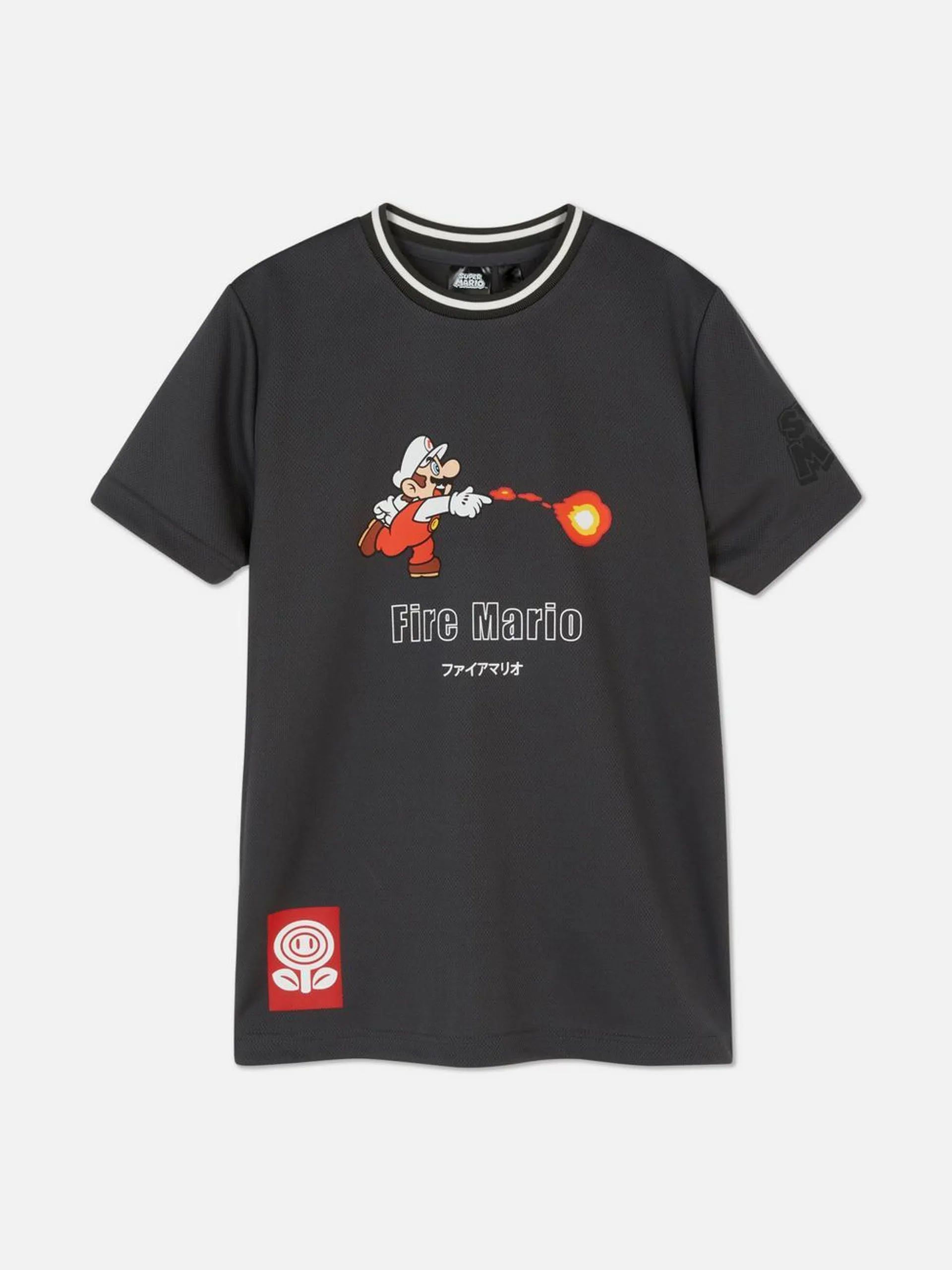 Camiseta con Flor de Fuego de Super Mario