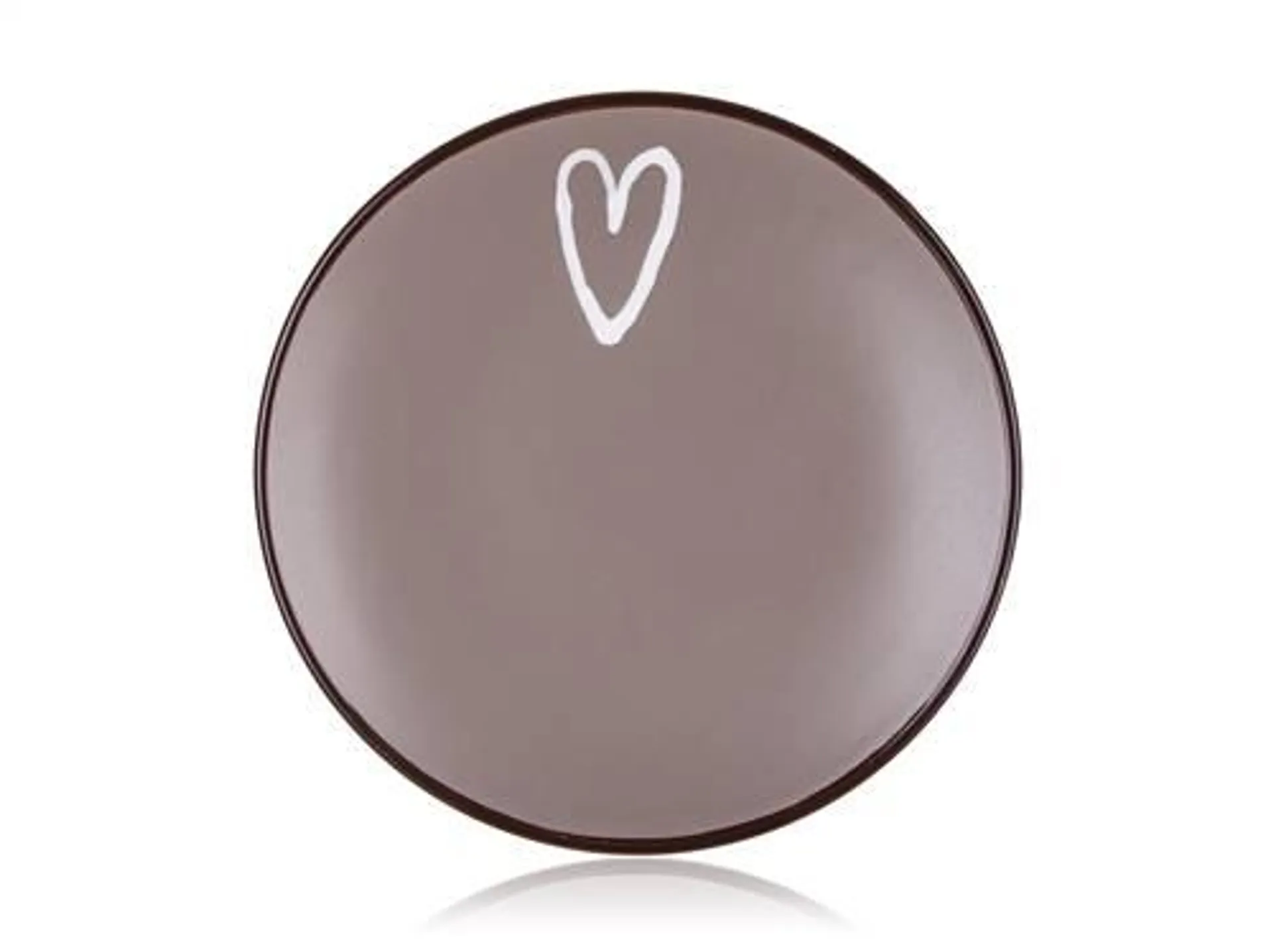 BANQUET Talíř dezertní HEART 19 cm, hnědý
