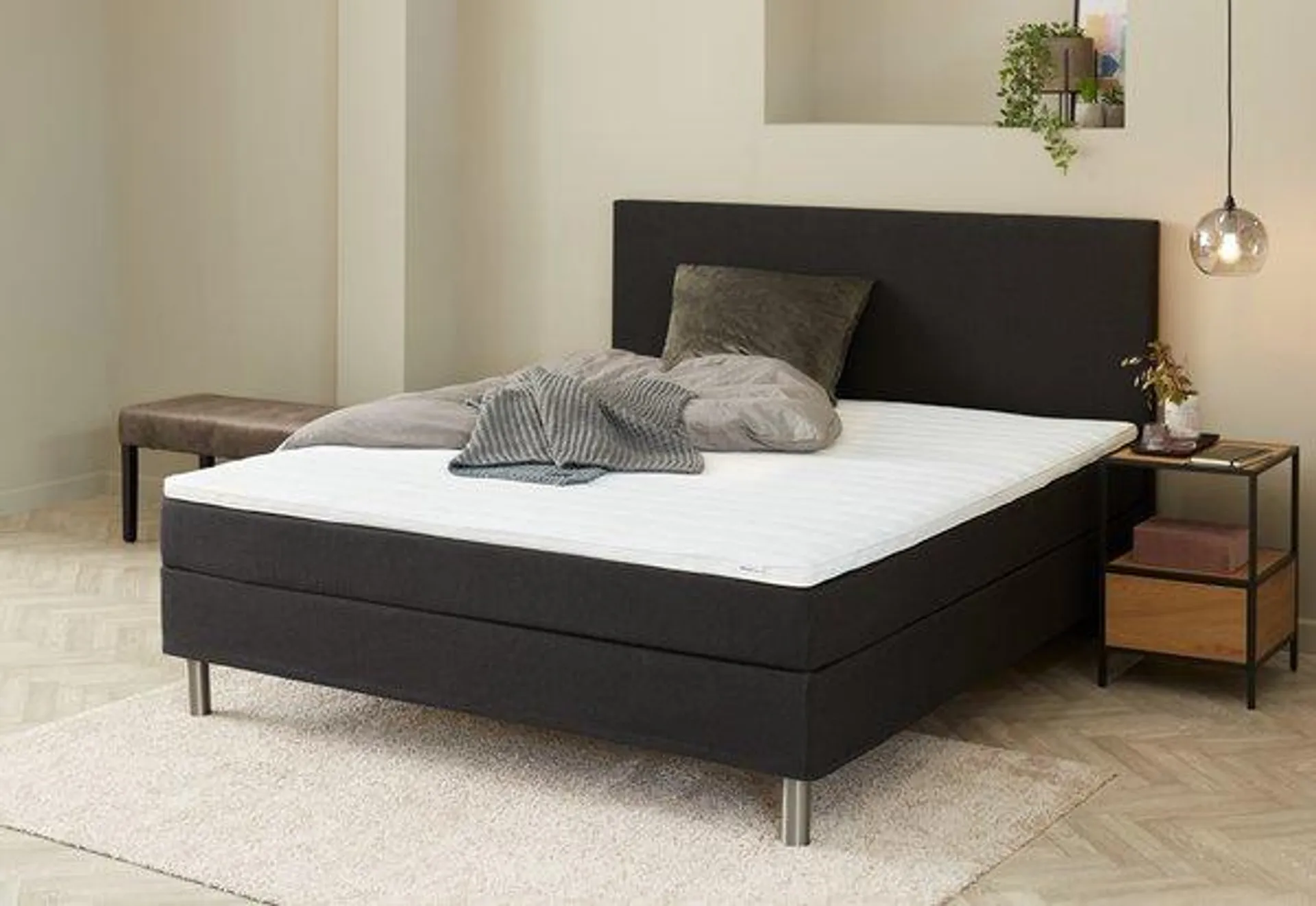 Boxspring 140x200 PLUS C60 PU Černá-08