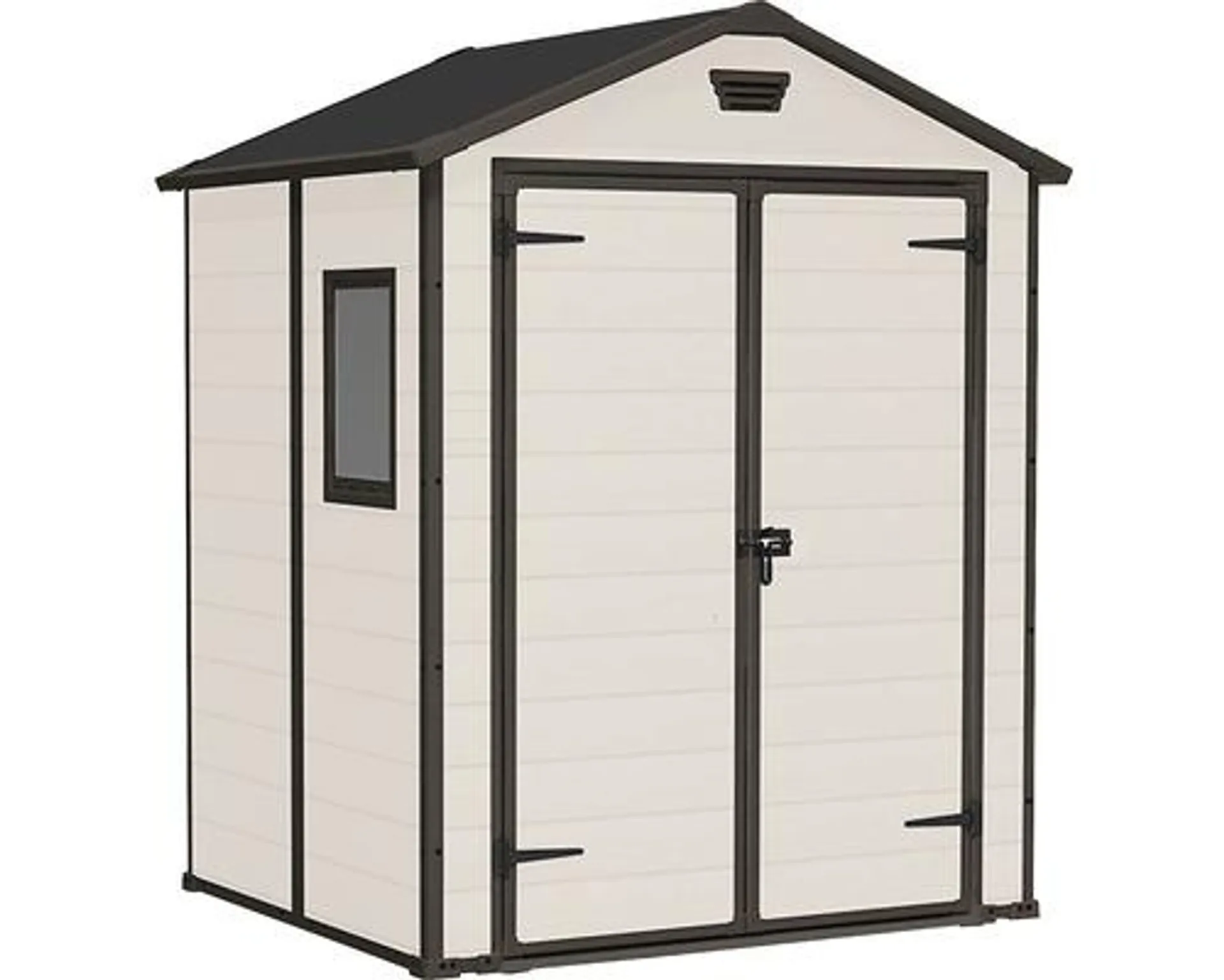 Plastový zahradní domek KETER Manor Pent 6x5 DD 175 x 145 cm béžový