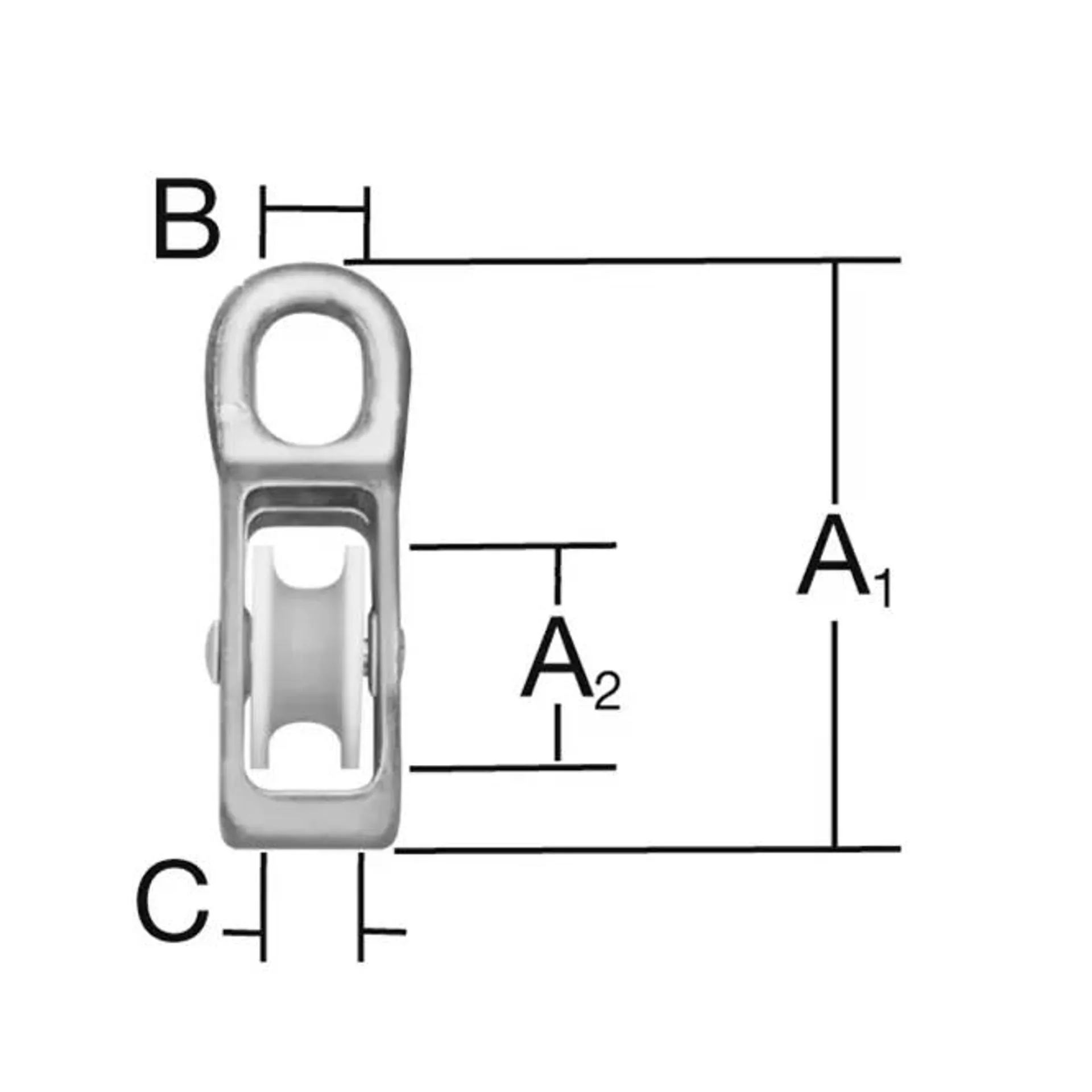 Kladka do 7 mm zn 1 ks