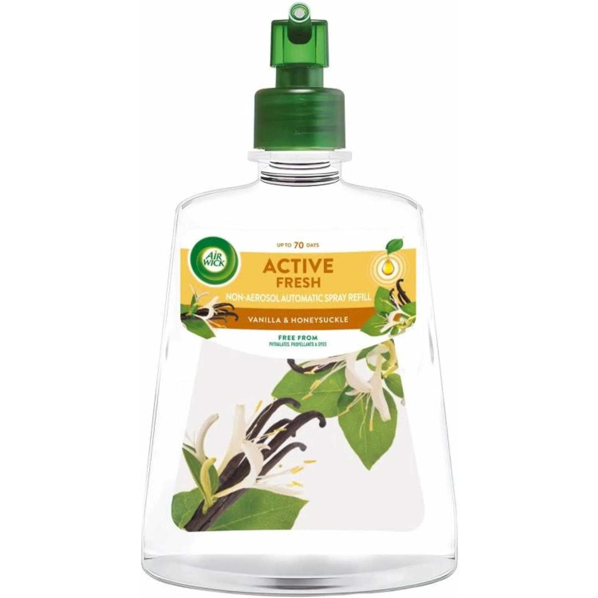 Air Wick Active Fresh nápň do difuzéru vodní báze, vanilka a zimolez, 228 ml