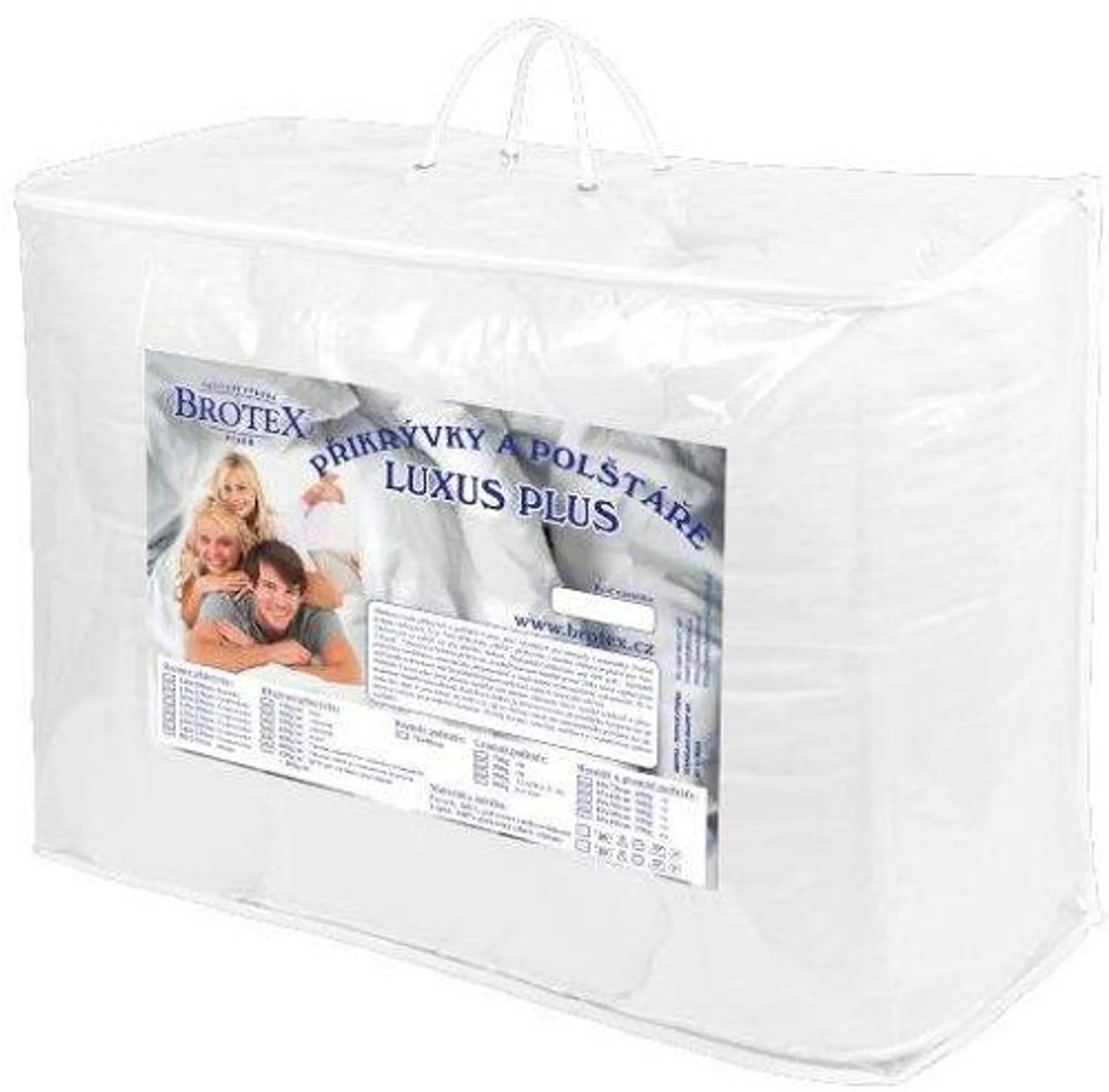 Brotex Celoroční Set Luxus Plus, přikrývka 140 × 200 cm 1000 g + polštář 70 × 90 cm 900 g Unico zip