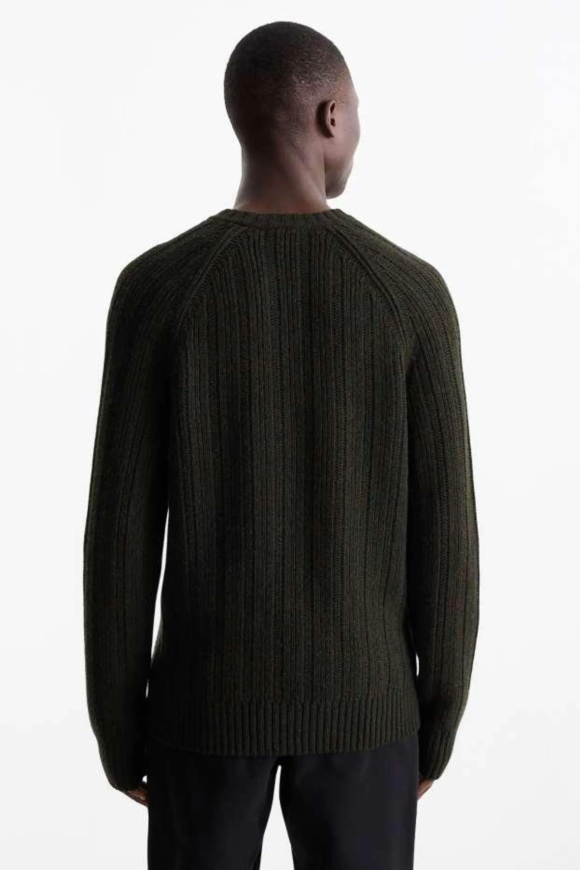 Cashmere blend jumper - ribbed