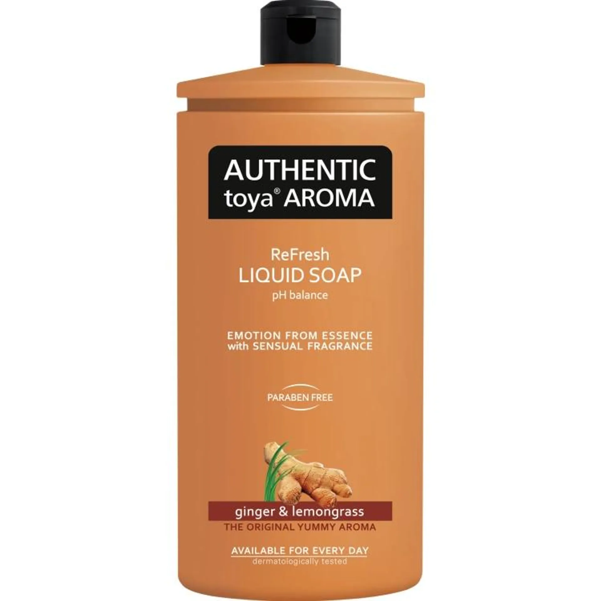 Authentic Toya Aroma tekuté mýdlo zázvor a citronová tráva, náplň, 600 ml