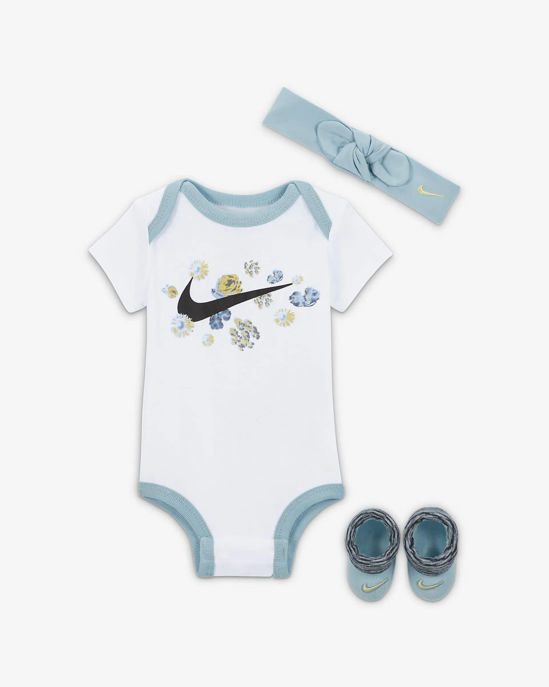 Nike Floral 3-Piece Bodysuit Box Set