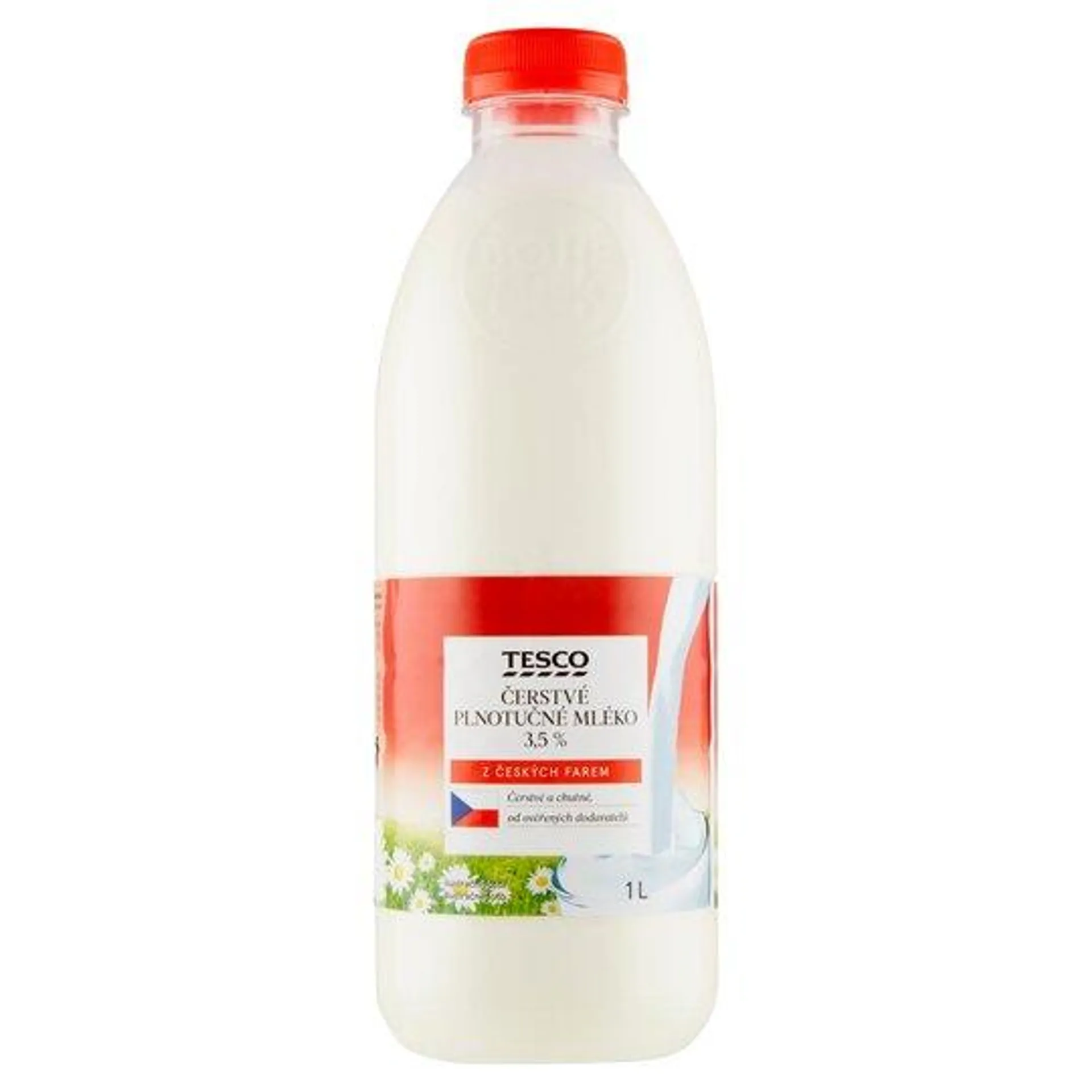 Tesco Čerstvé plnotučné mléko 3,5 % 1l