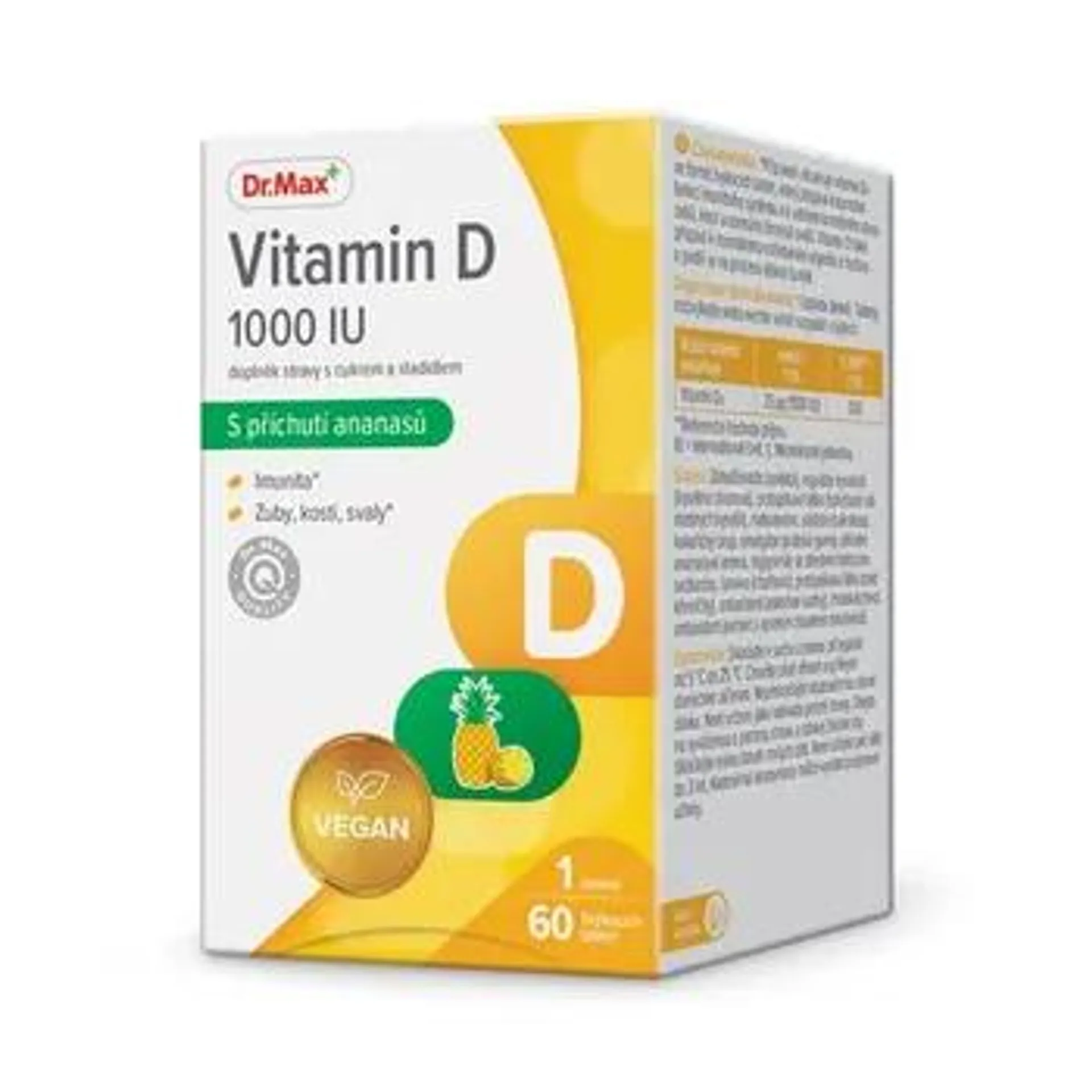 Dr. Max Vitamin D 1000 IU 60 žvýkacích tablet