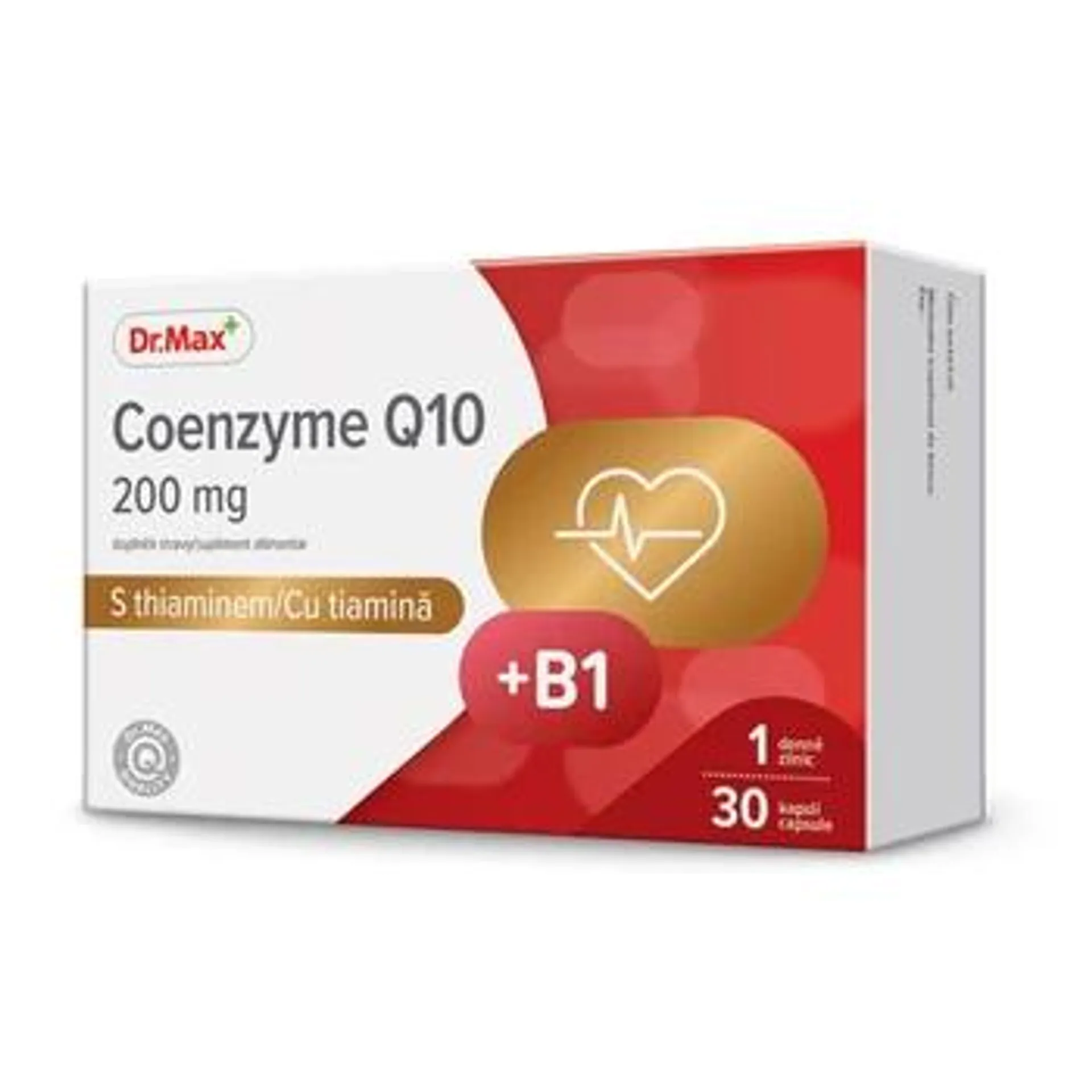 Dr. Max Coenzyme Q10 200 mg s thiaminem 30 kapslí