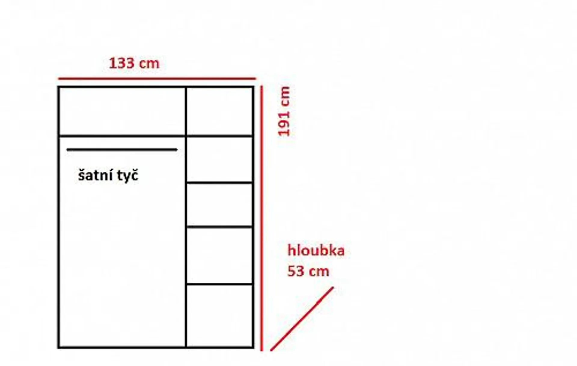 Skříň JELENA 3dv.