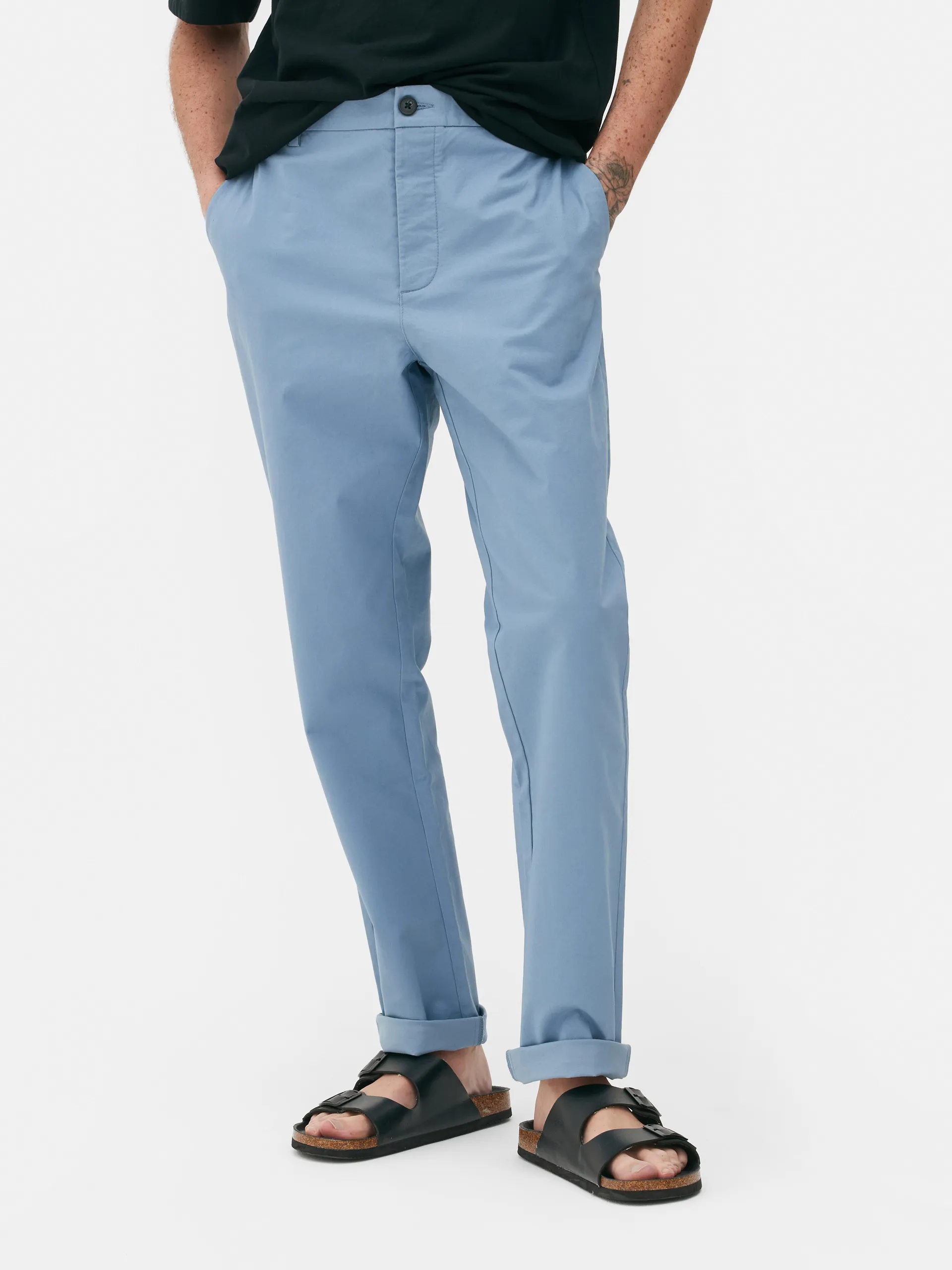 Pantalon chino stretch coupe slim