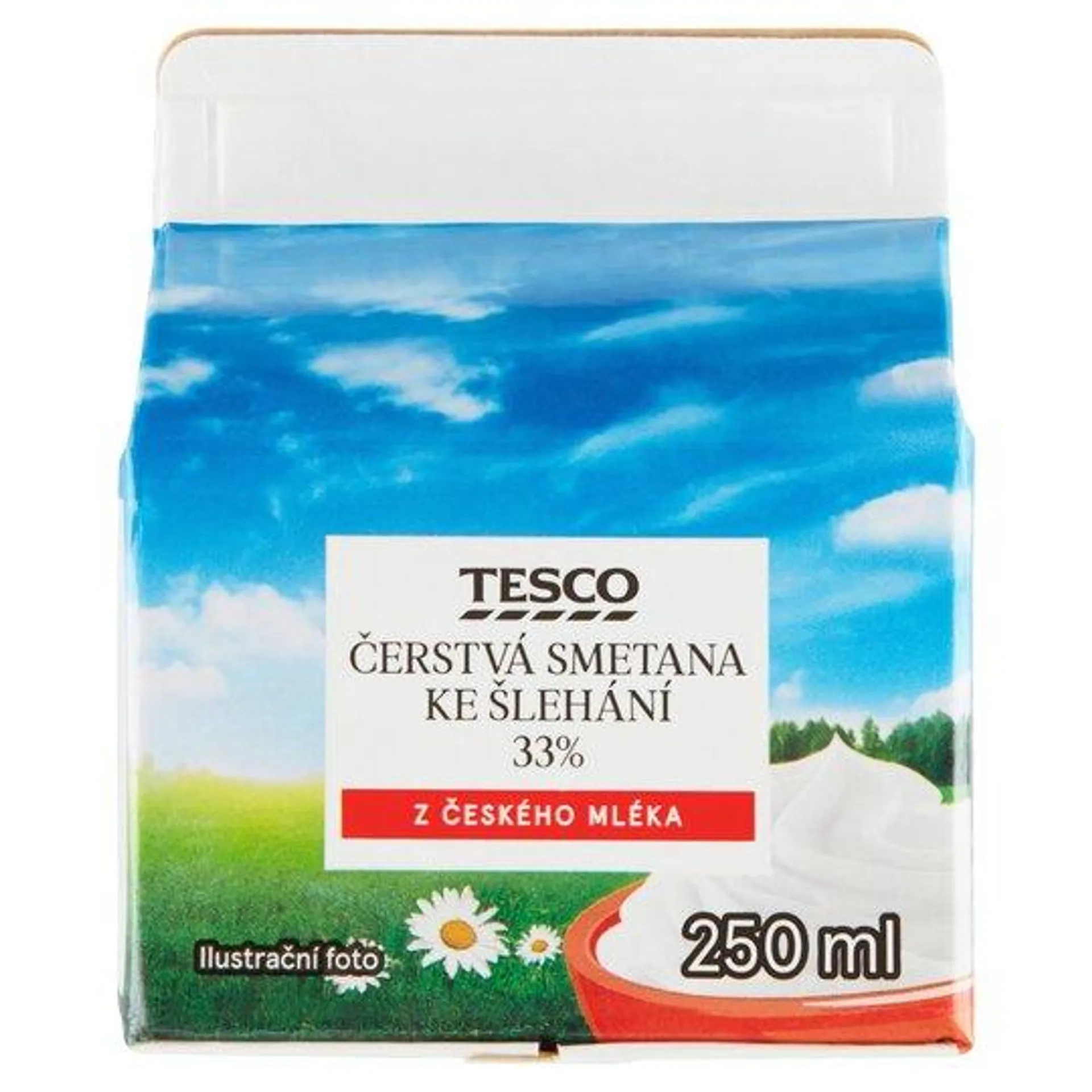 Tesco Čerstvá smetana ke šlehání 33% 250ml