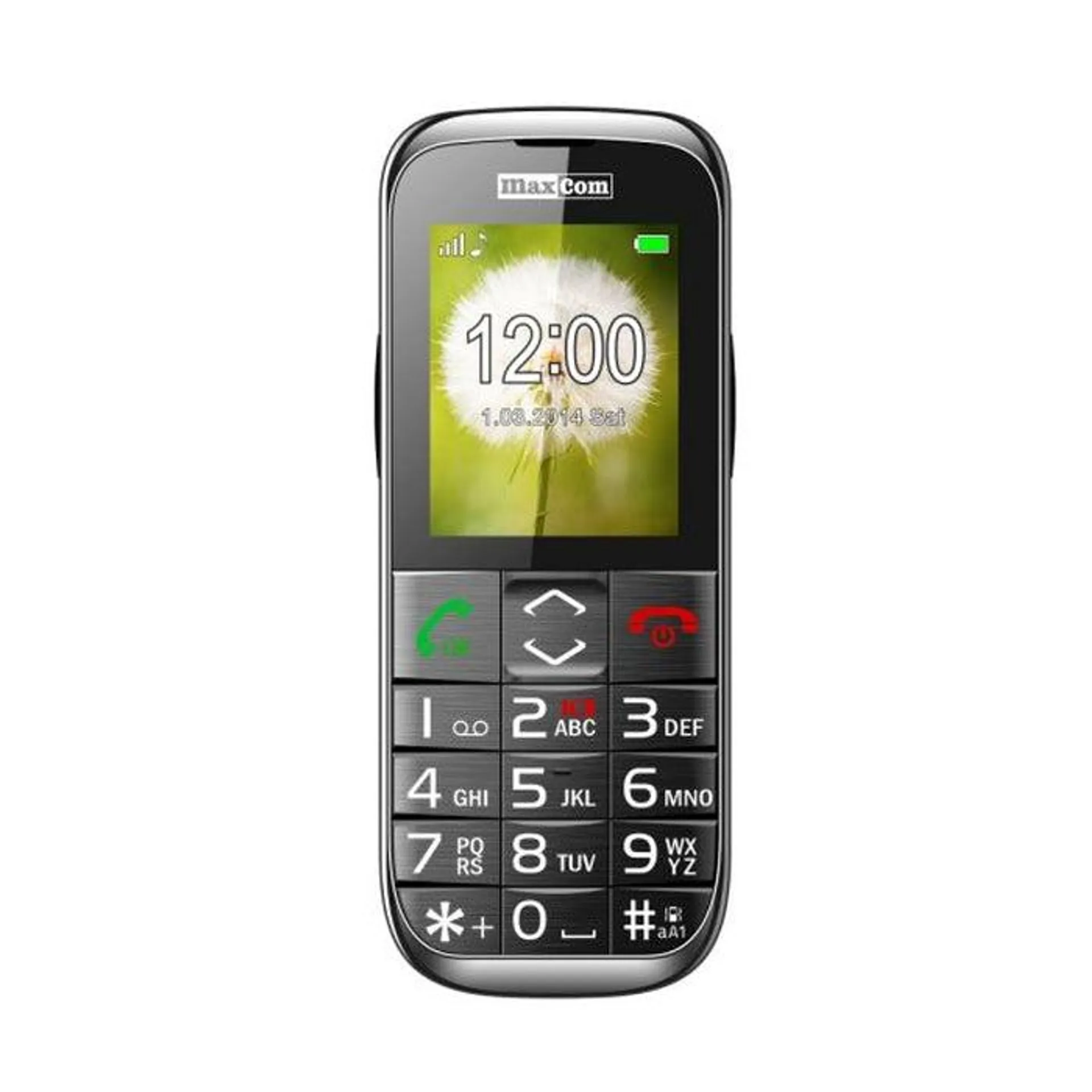 Tlačítkový telefon pro seniory Maxcom MM720, černá