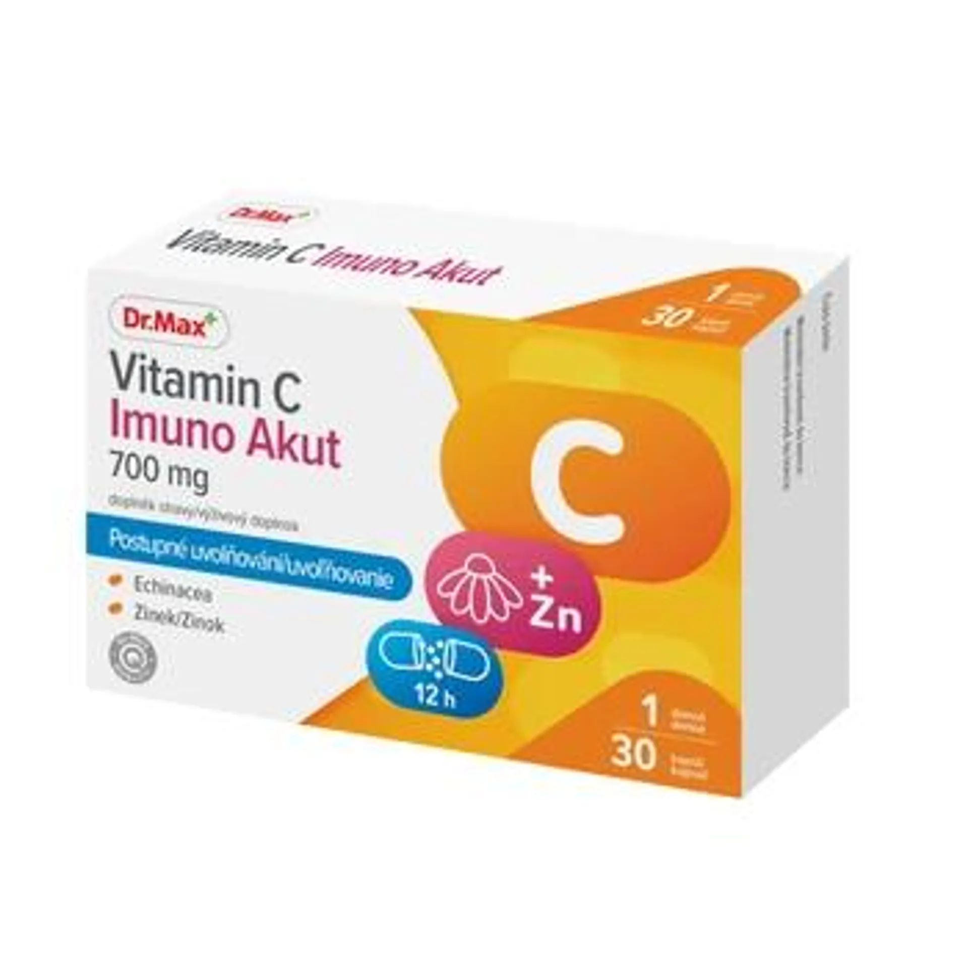 Dr. Max Vitamin C Imuno Akut 700 mg 30 kapslí