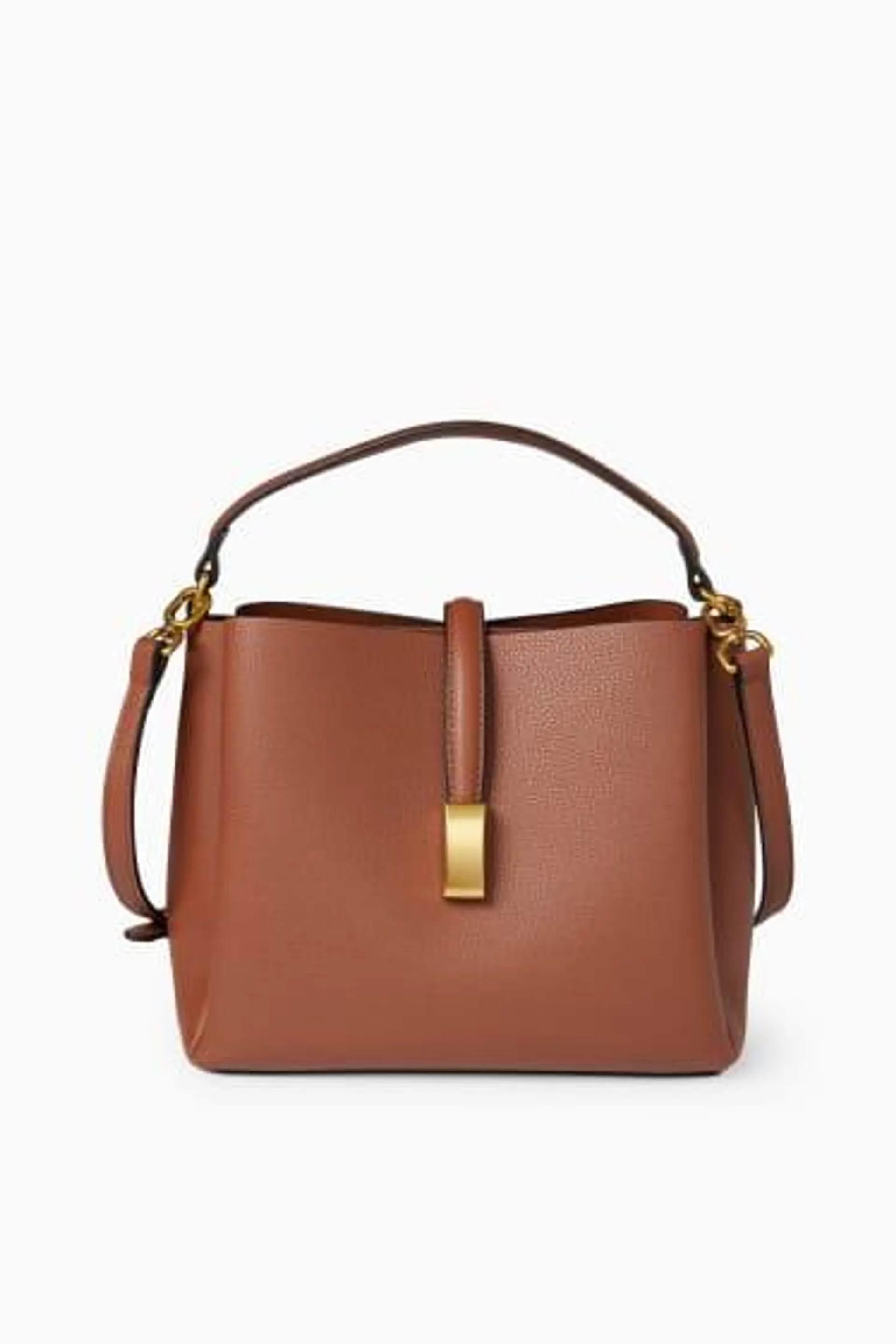 Crossbody bag with detachable bag strap - faux leather