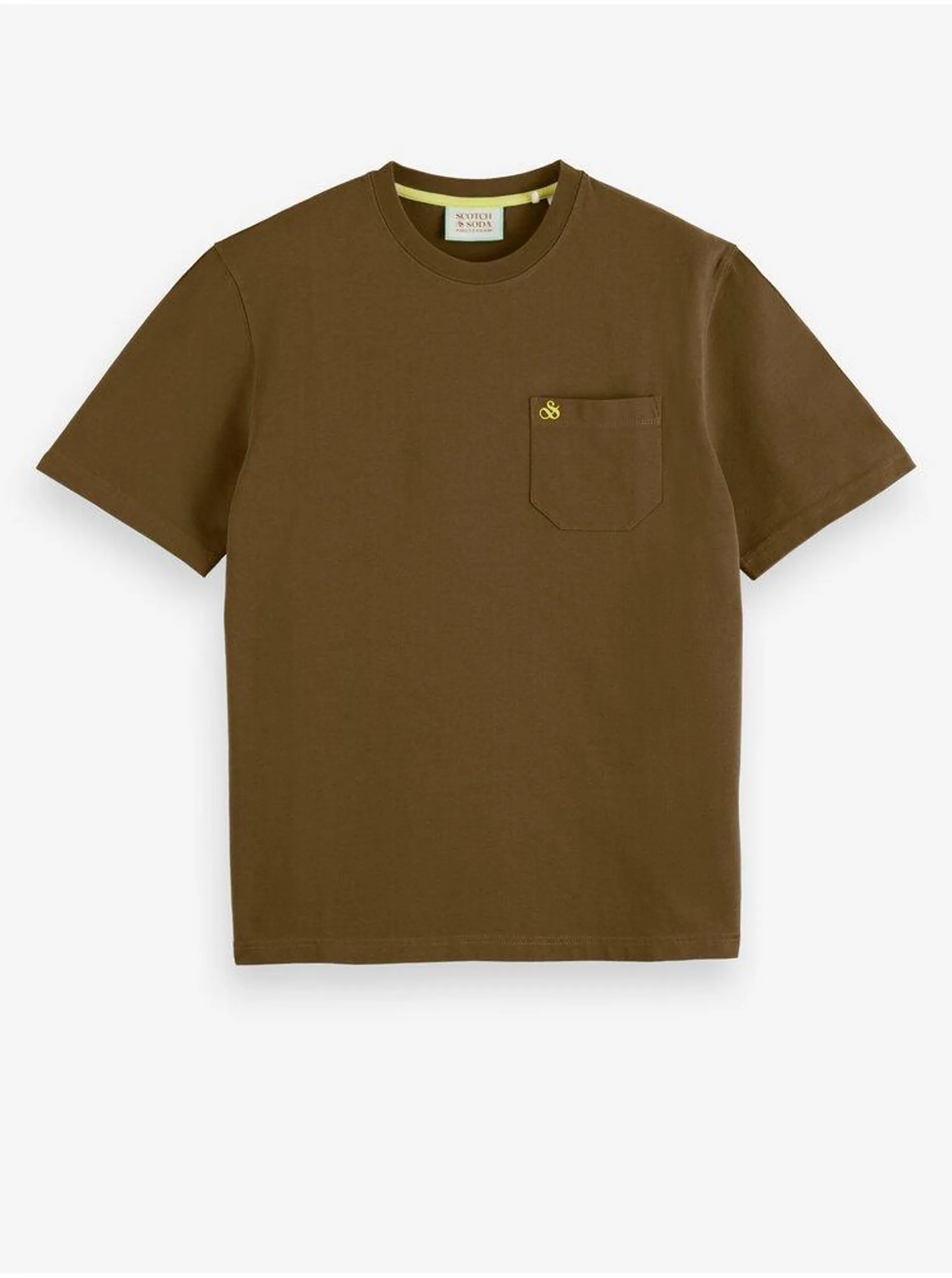 Khaki pánské tričko Scotch & Soda