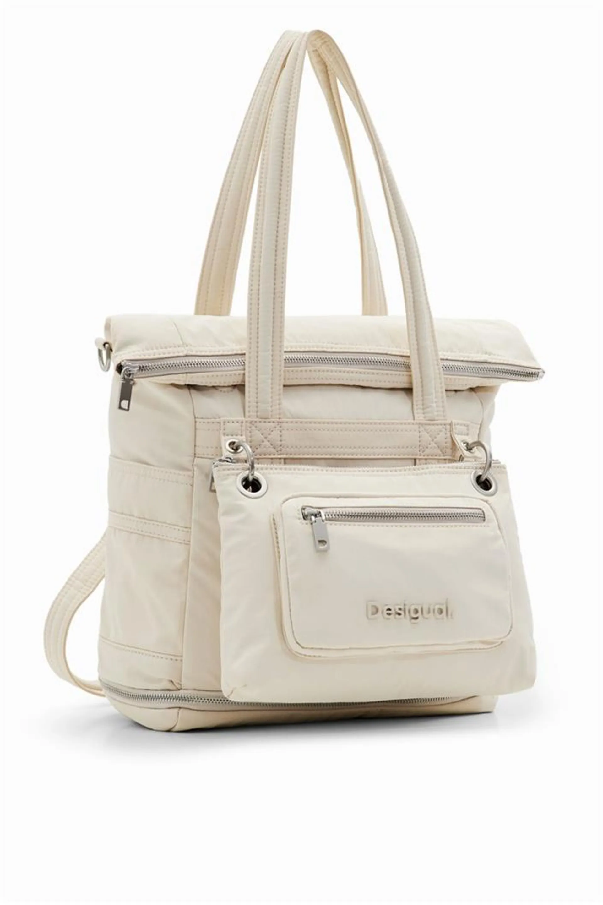 batoh Desigual Basic Modular blanco roto