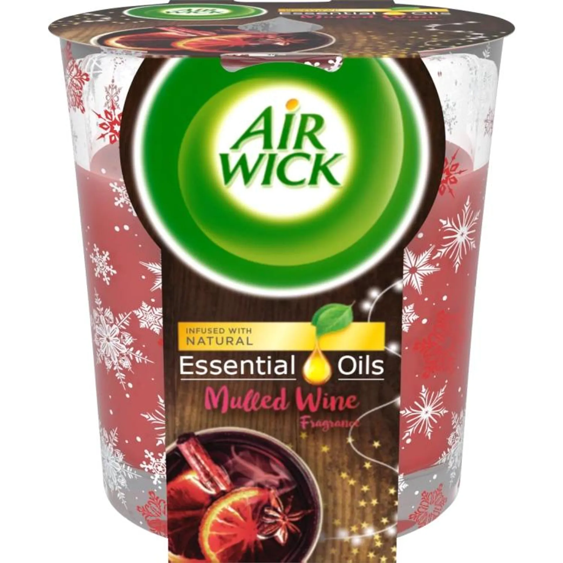 Air Wick Essential Oils jablko a svařené víno svíčka, 105 g