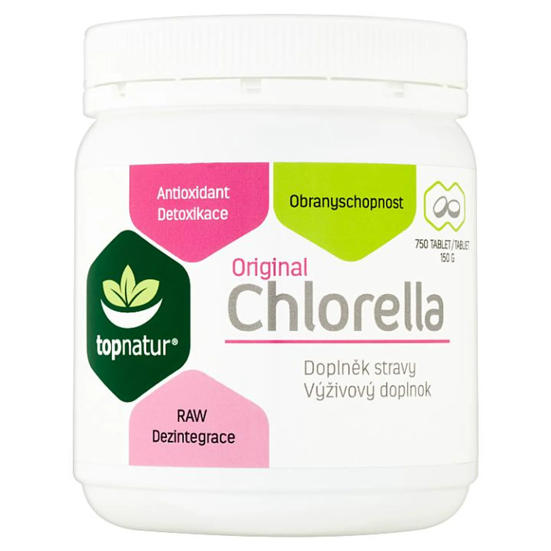 Topnatur Original chlorella 750 tablet 150g