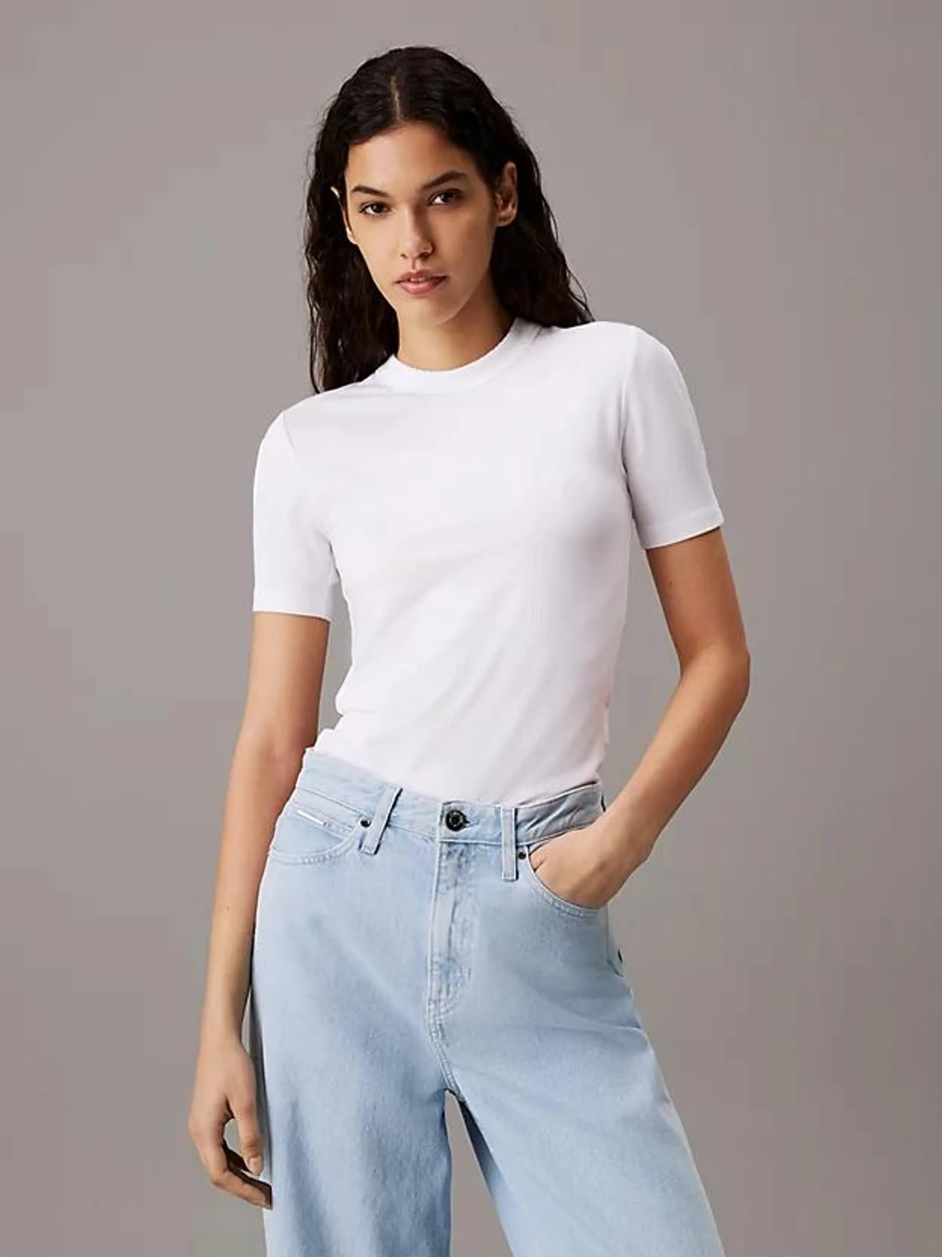 Slim Ribbed Modal Top