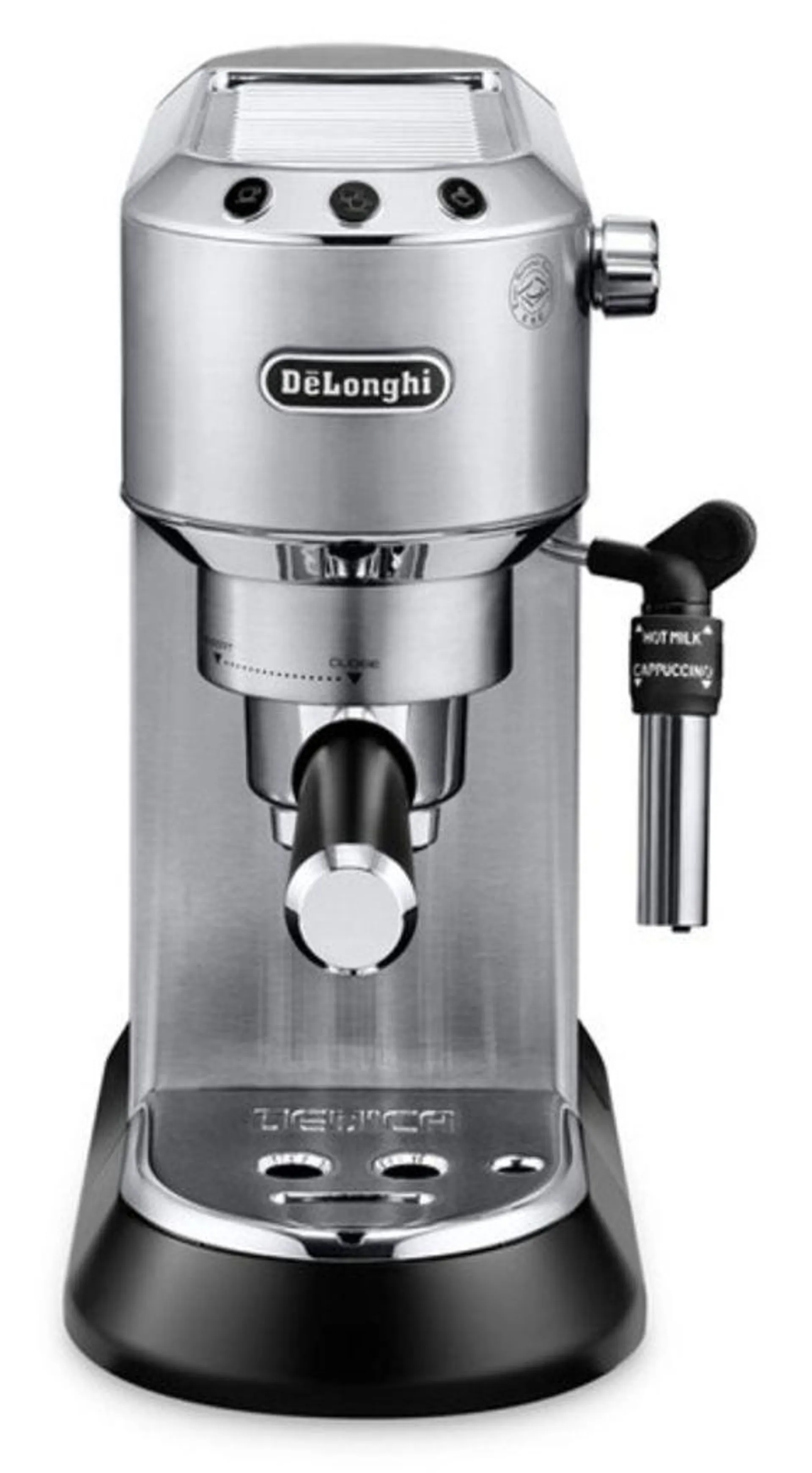 De Longhi Dedica Style EC 685.M - Espresso kávovar - 1,1 l - Kávový pod - Mletá káva - 1300 W - Černá - Metalická - Stříbrná