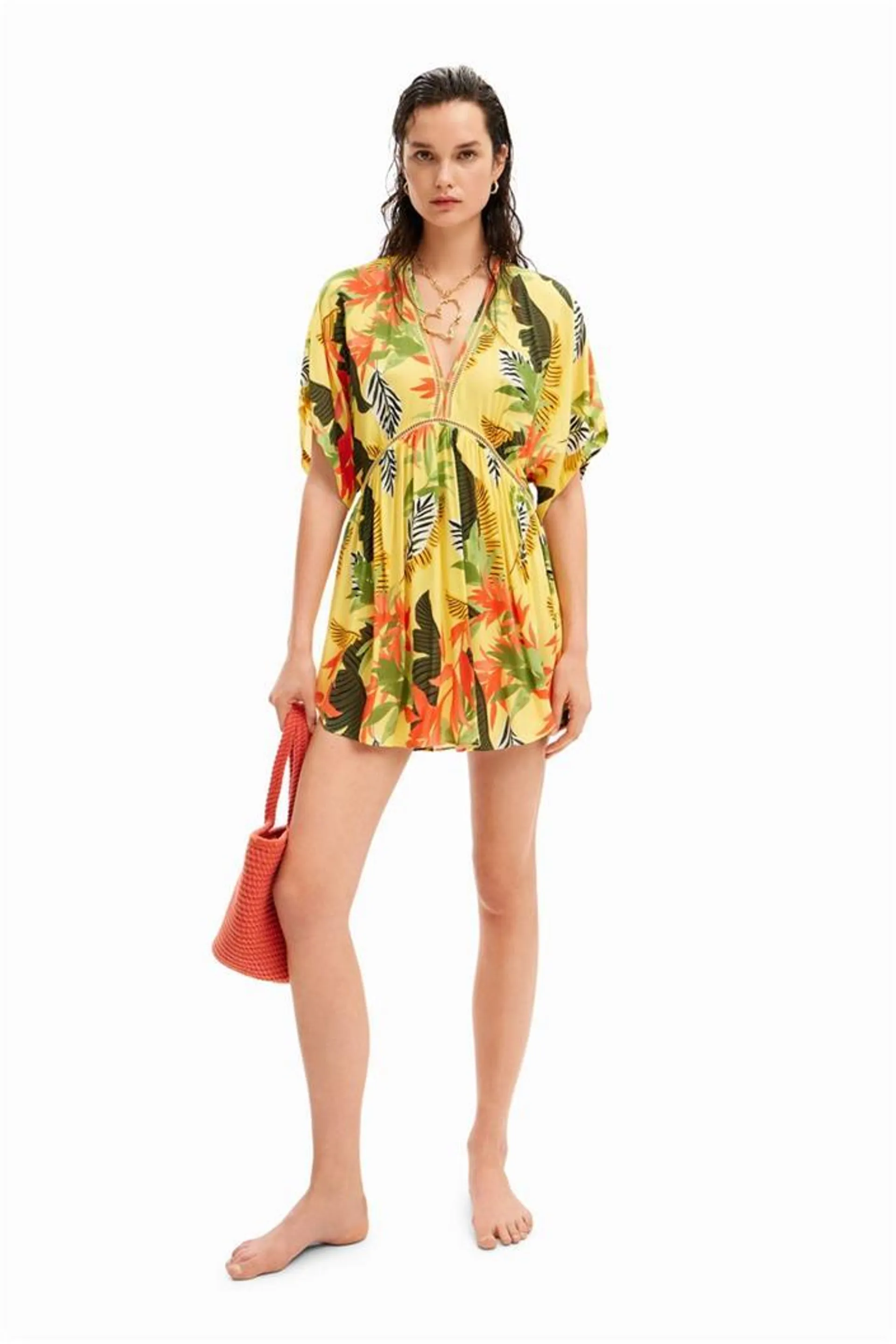 šaty Desigual Top Tropical mousse limon