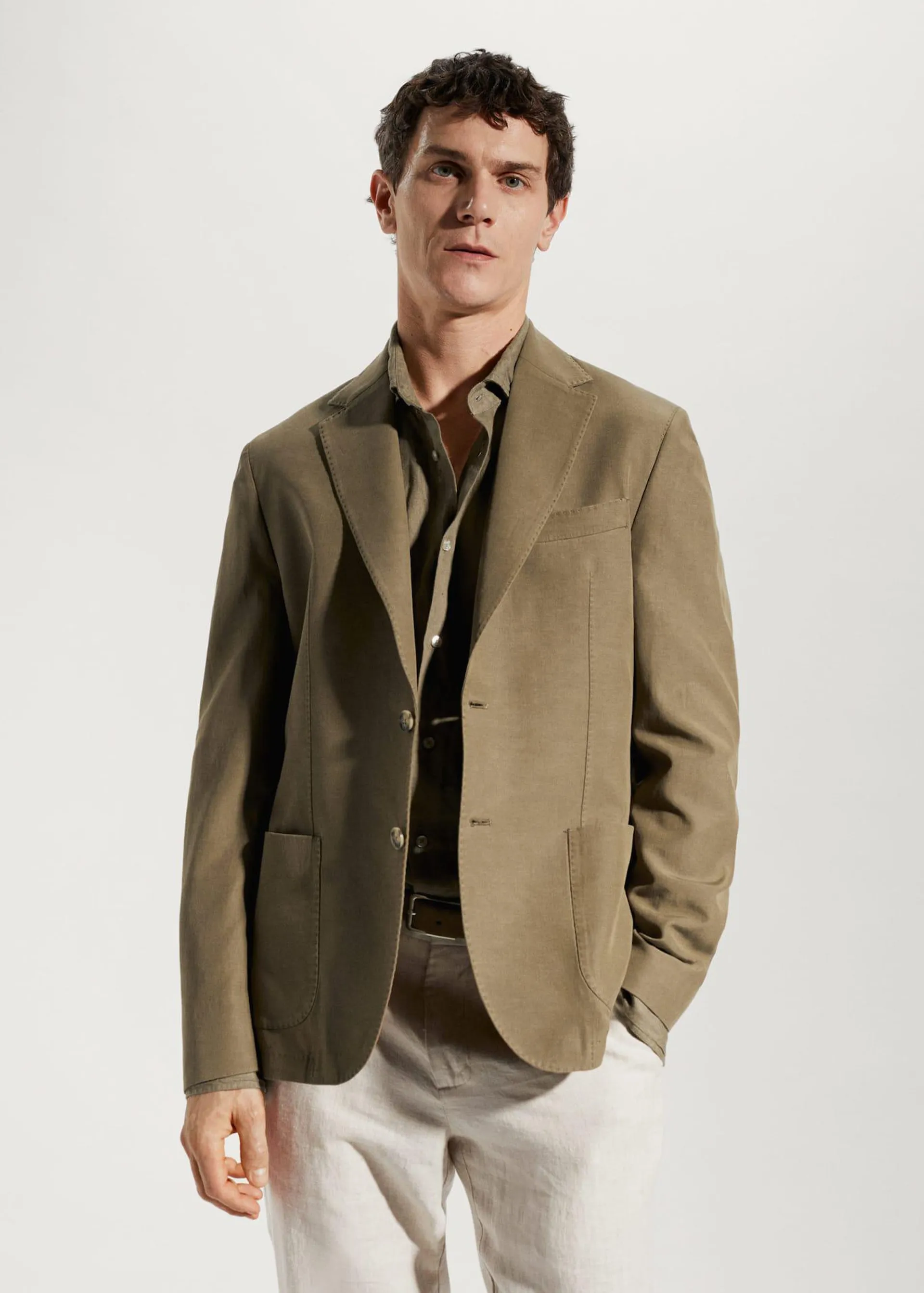 Bavlněné sako slim fit