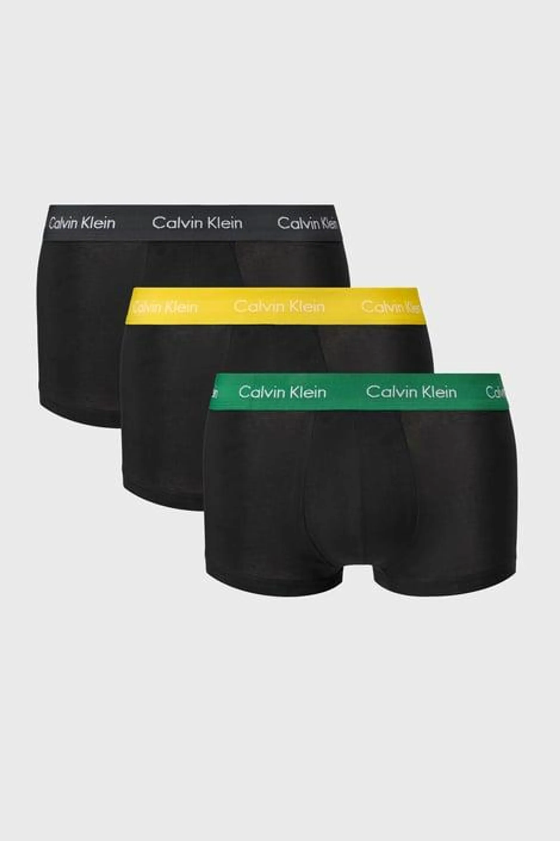 3PACK Boxerky Calvin Klein Cotton Stretch II - tmavěšedá