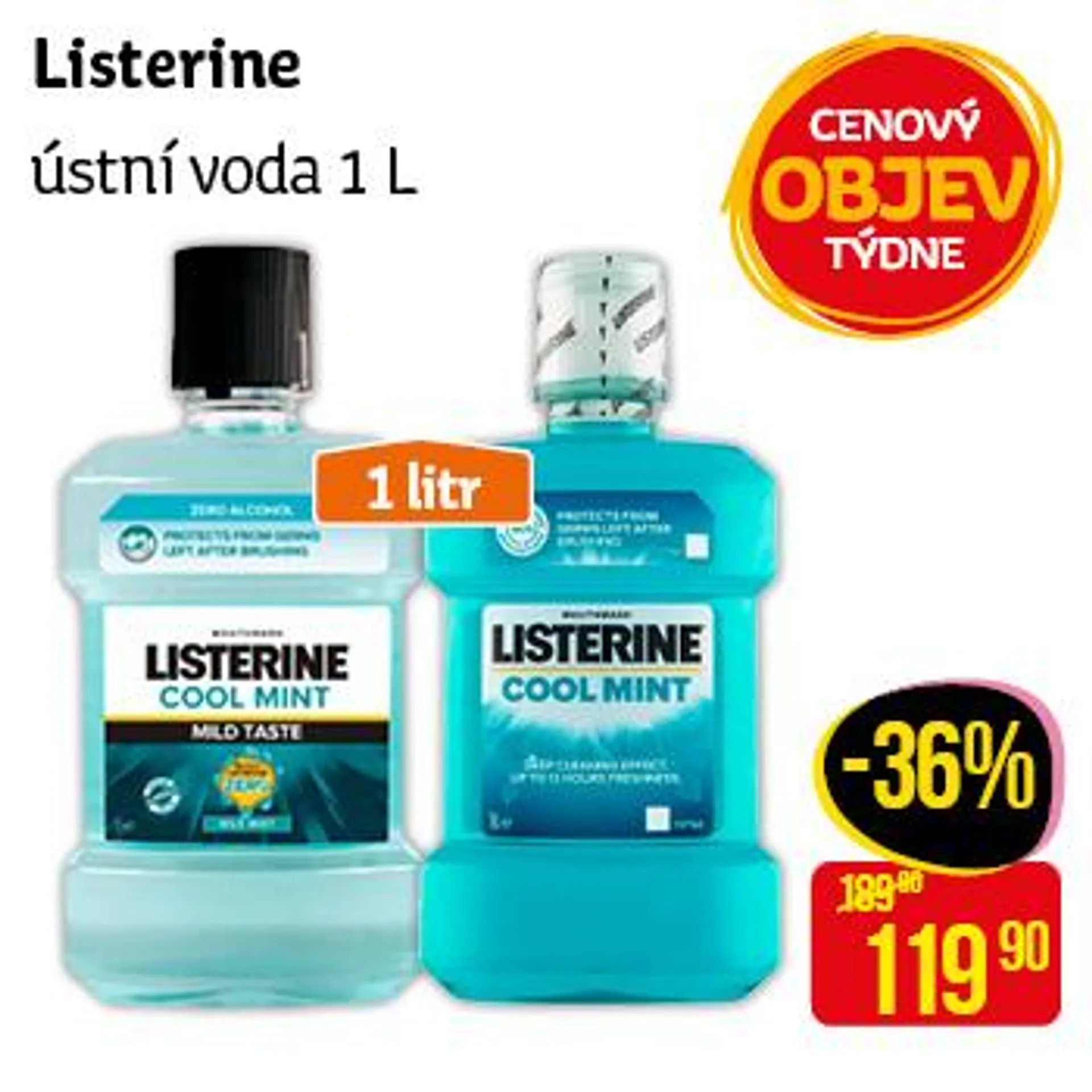 LISTERINE Cool Mint ústní voda 1l