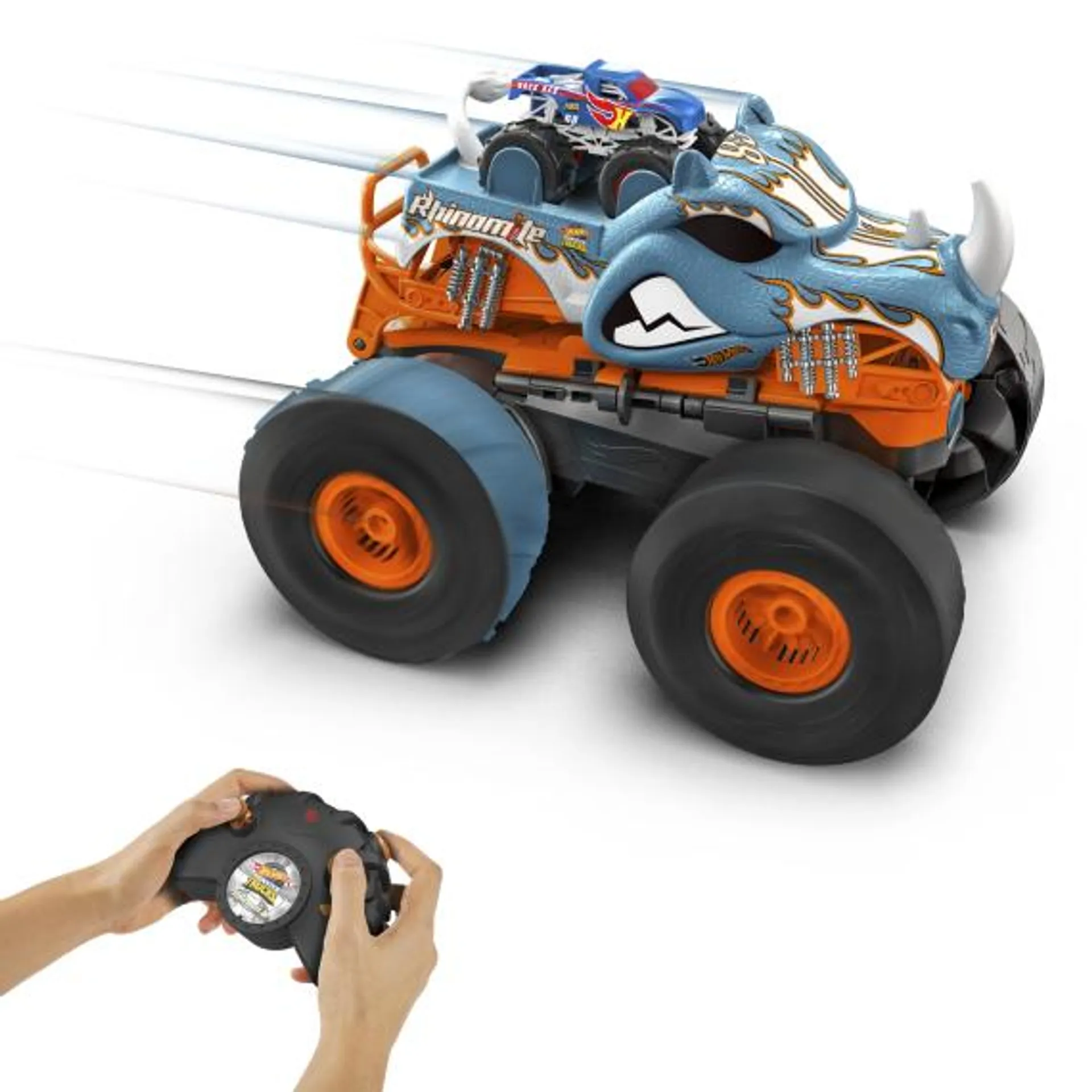 Hot Wheels RC Monster trucks transformující se Rhinomite 1:1