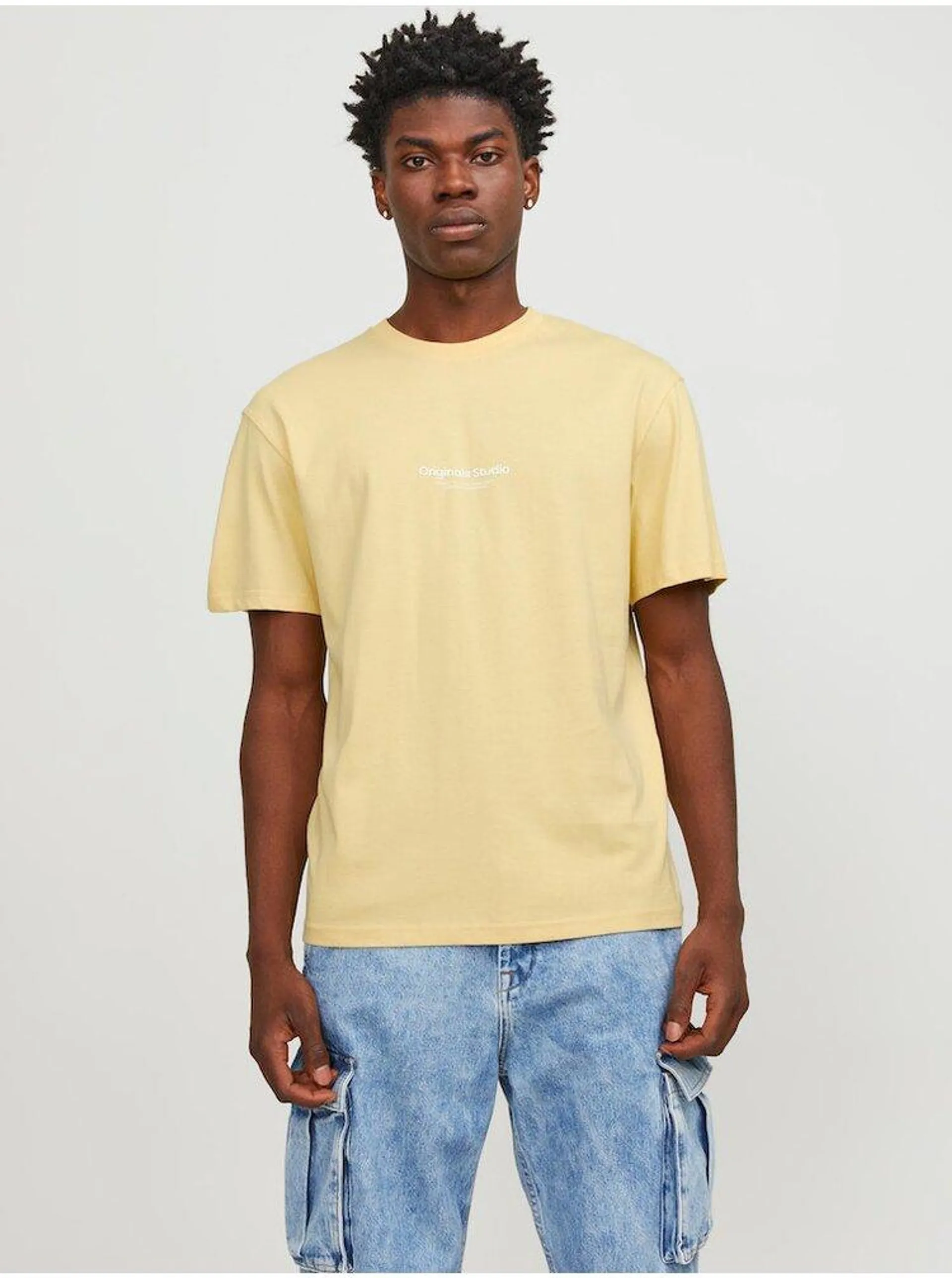 Žluté pánské tričko Jack & Jones Vesterbro
