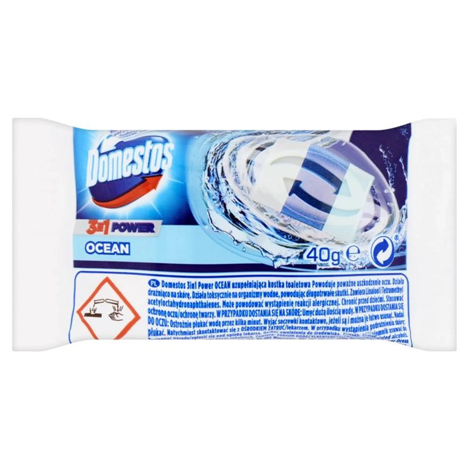 Domestos WC blok 3v1 Ocean náplň, 40 g