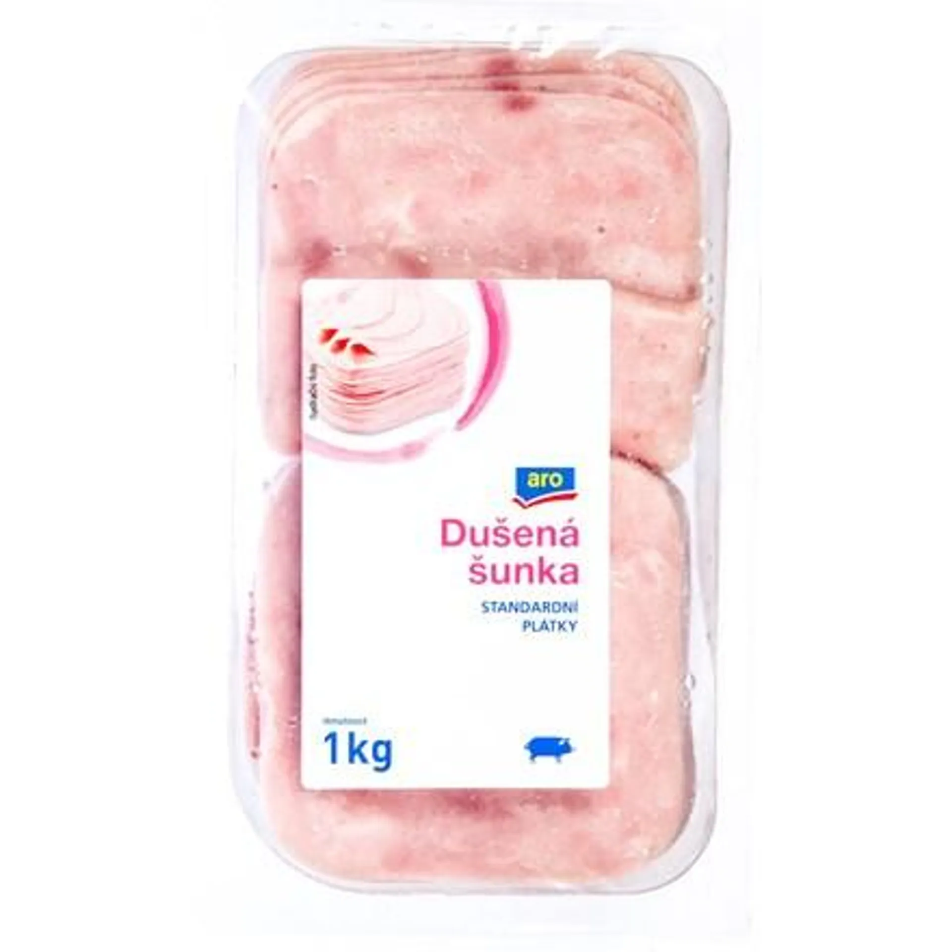 aro Dušená šunka Standard plátky chlaz. 1 kg