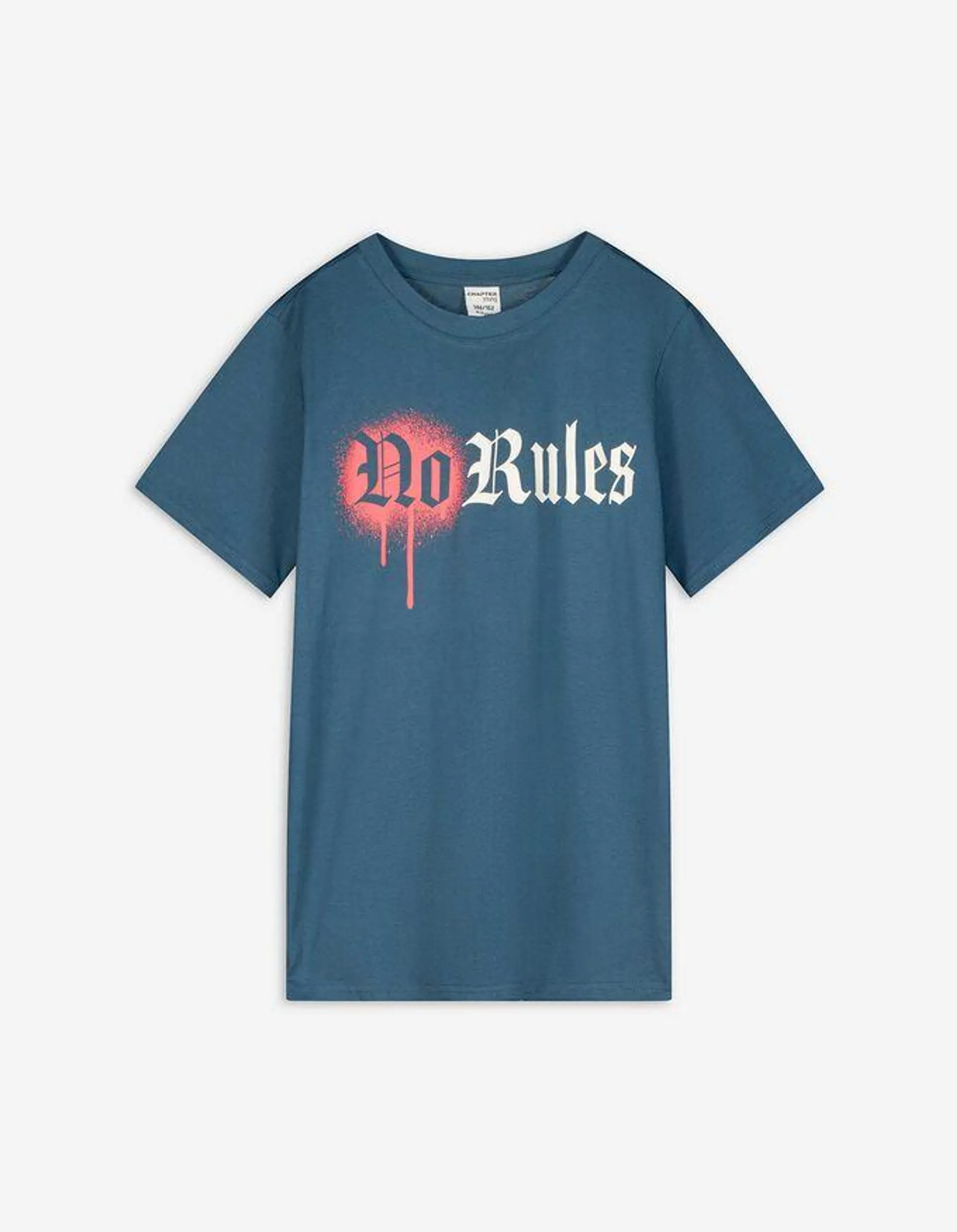 T-shirt - Tekstprint - donkerblauw