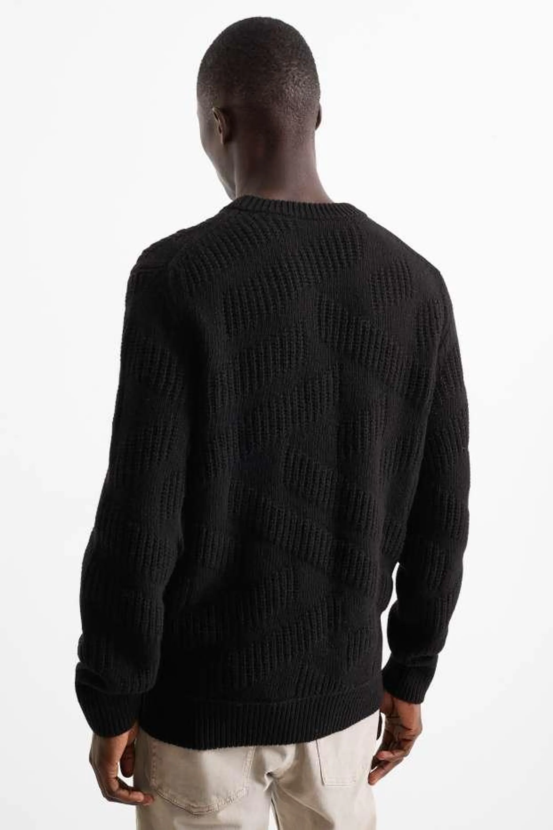 Jumper - wool blend - textured