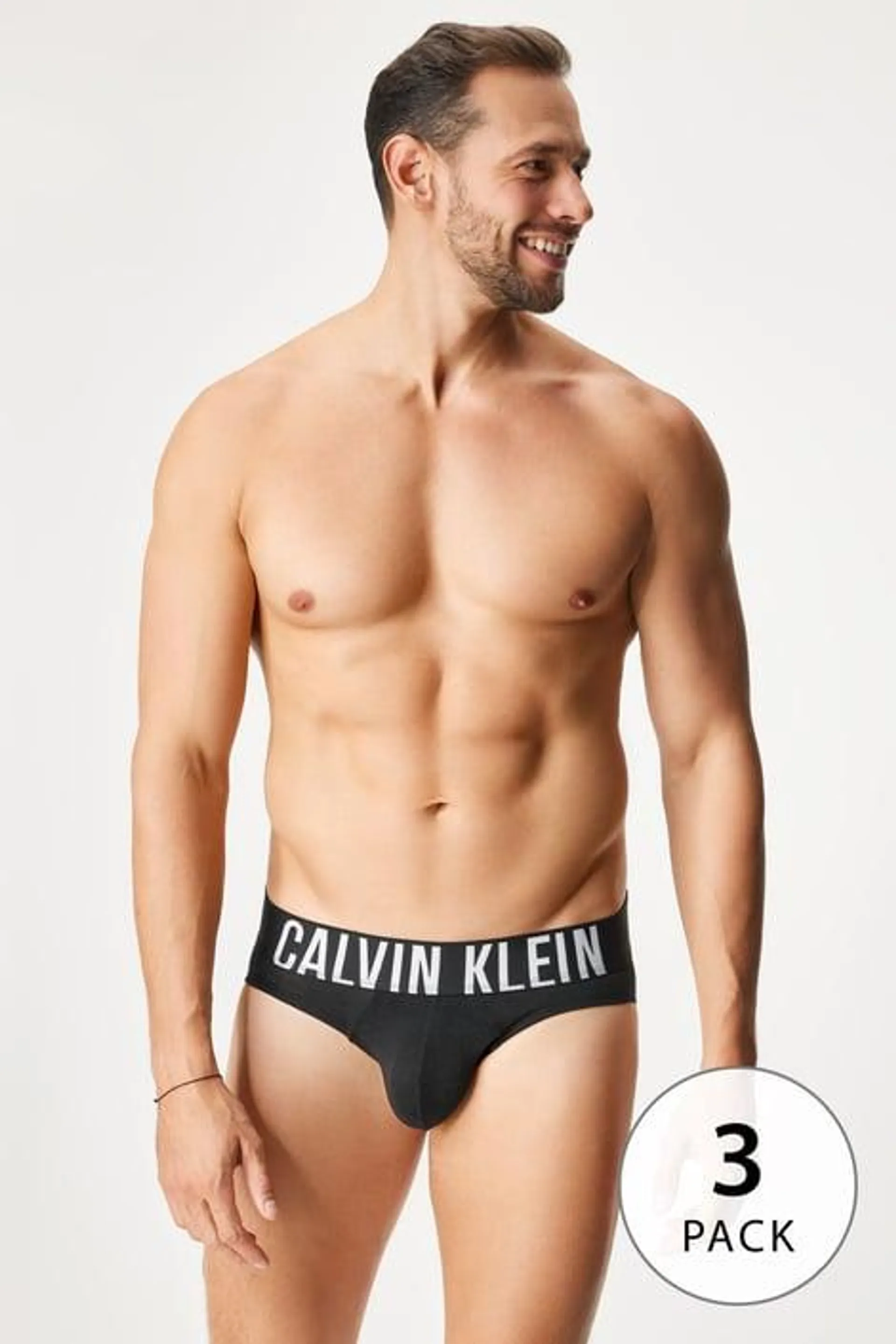 3PACK Slipy Calvin Klein Intense Power - černá