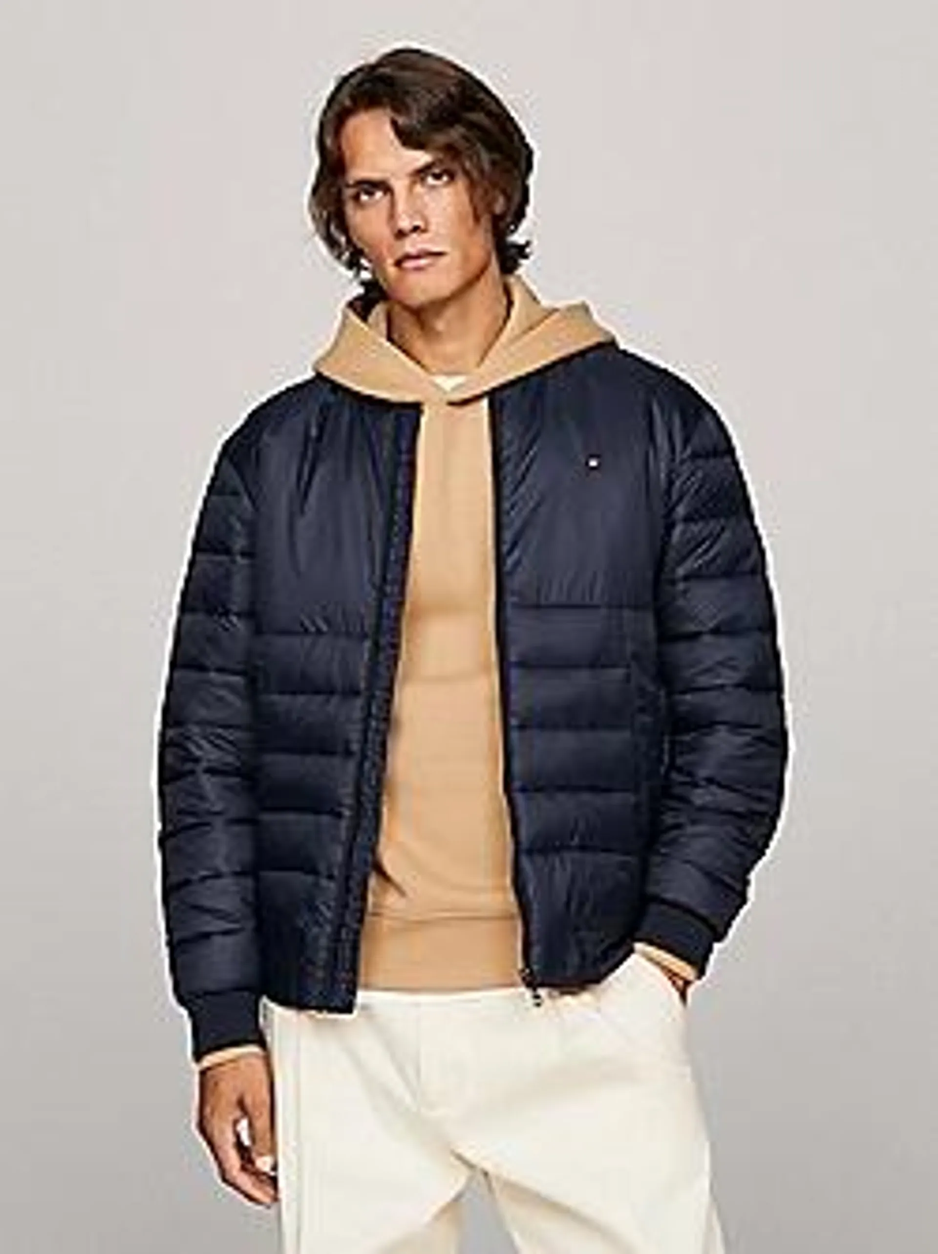 Water Repellent Packable Quilted Bomber Jacket