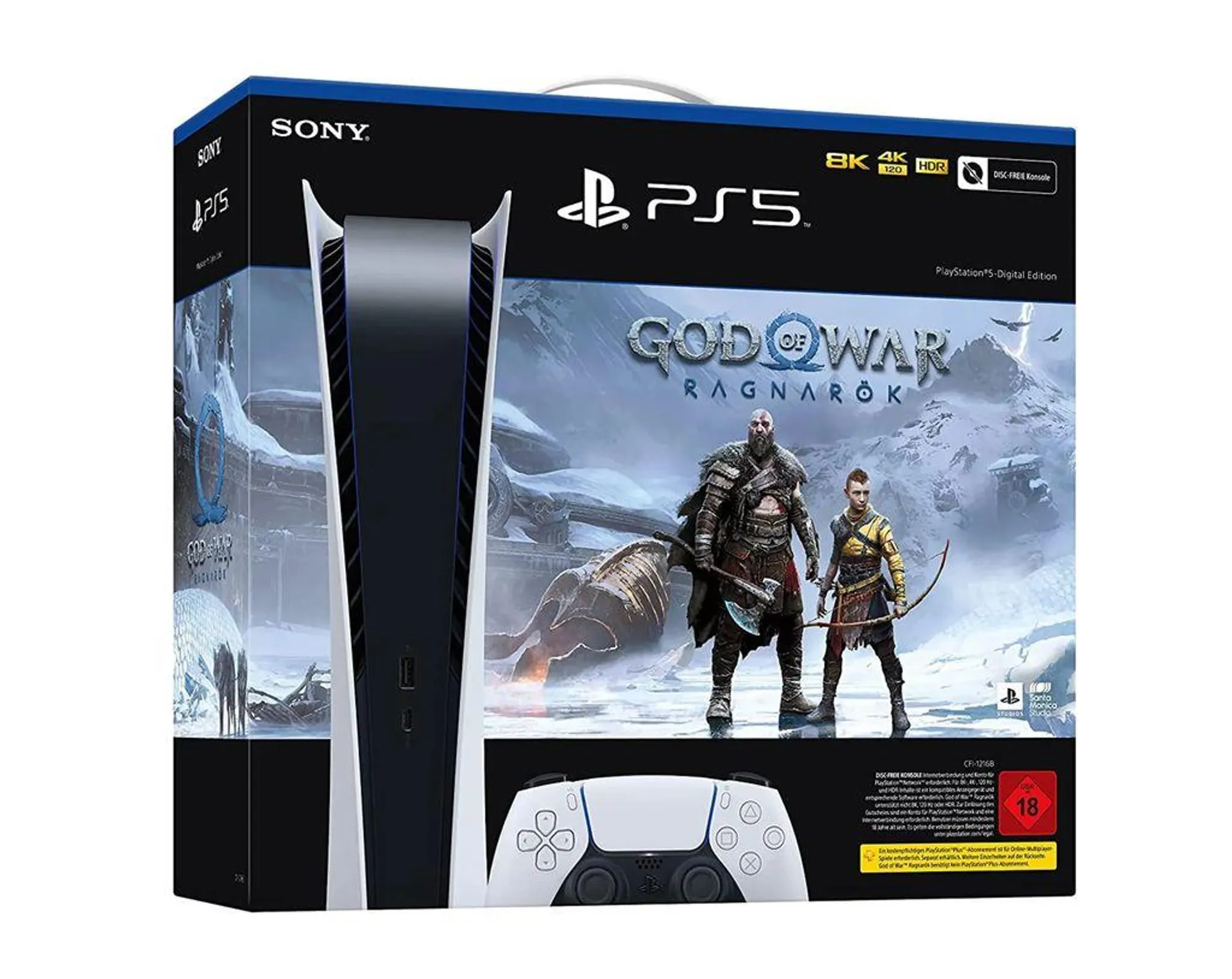 Sony PlayStation 5 PS5 Digital Edition Konsole + God of War™ Ragnarok