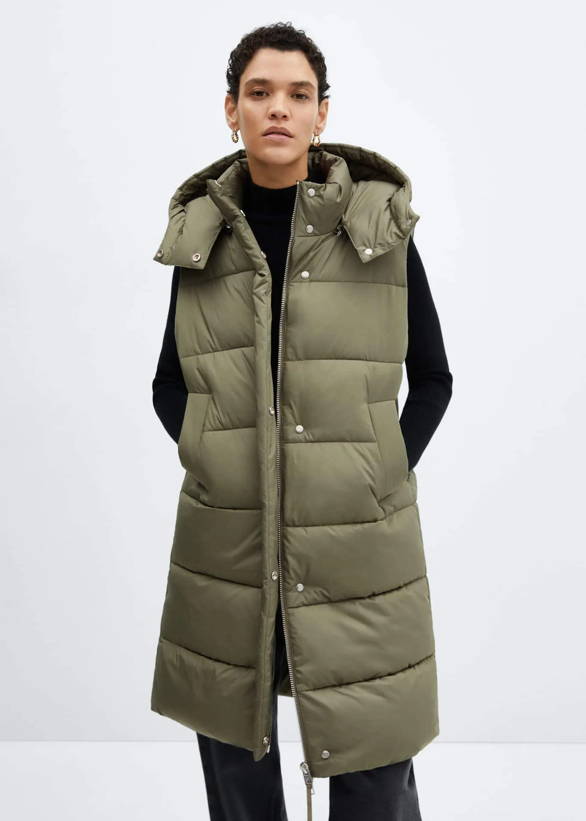 Gilet imbottito cappuccio