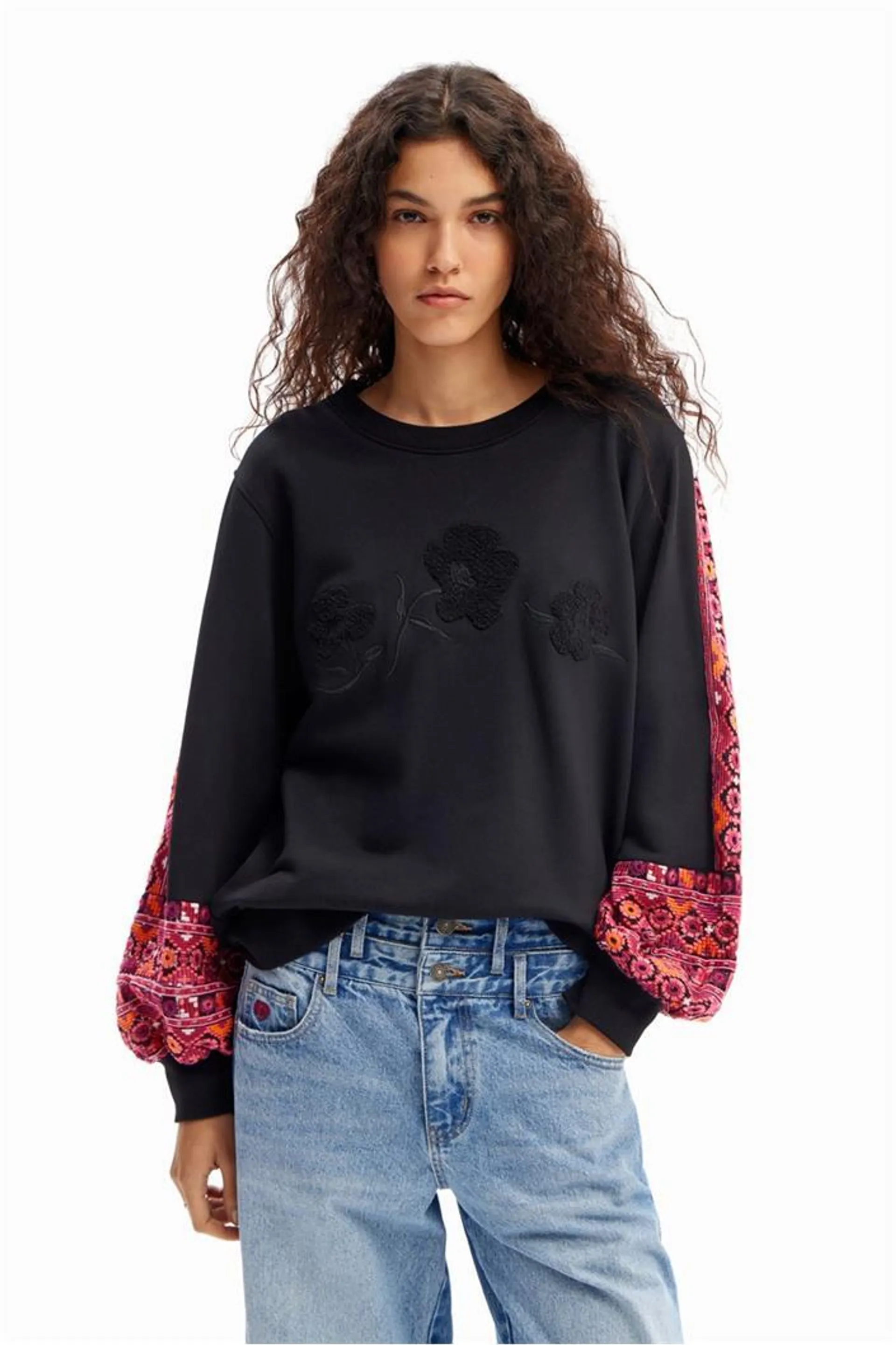 mikina Desigual Pat negro