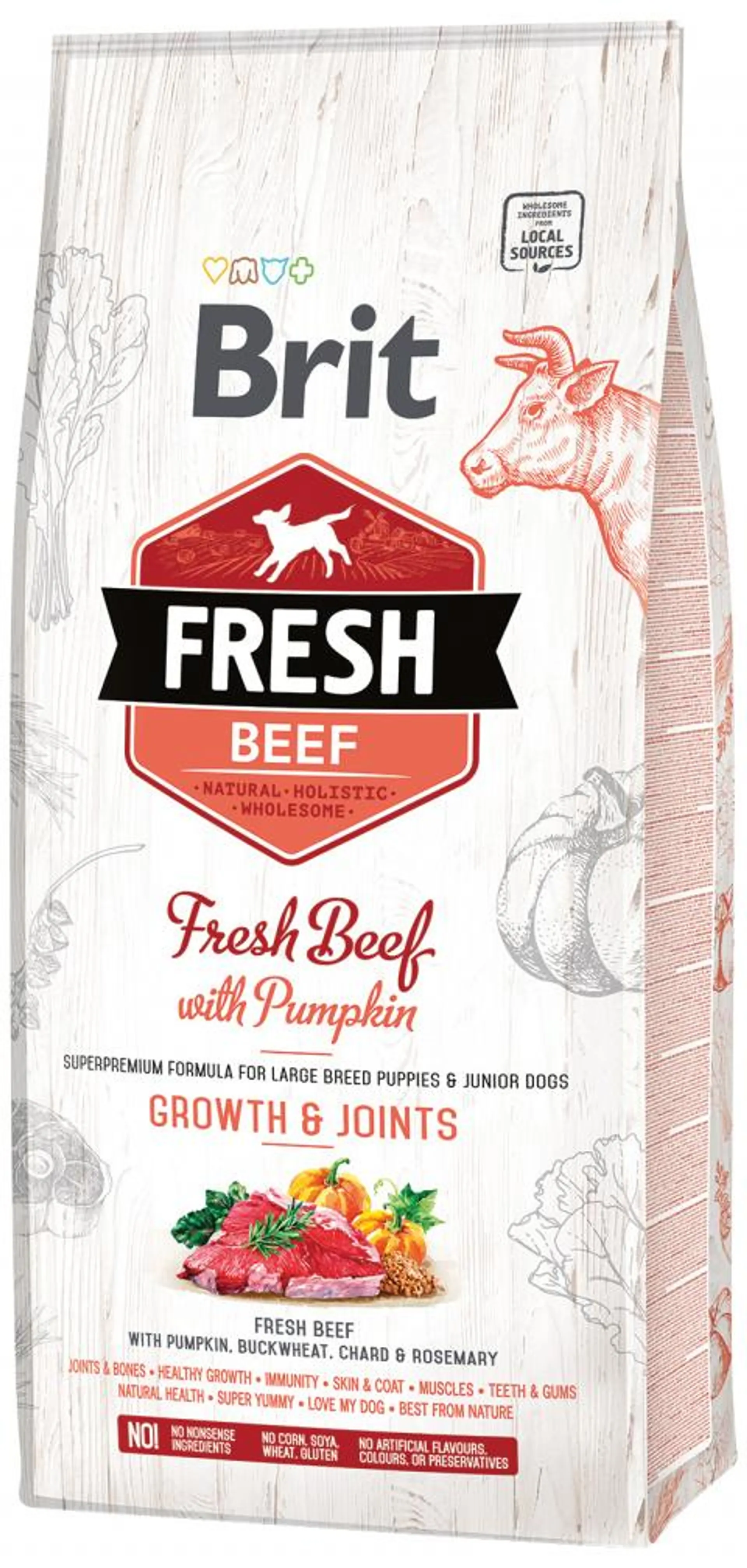 Brit Fresh Beef with Pumpkin Puppy Large 12kg