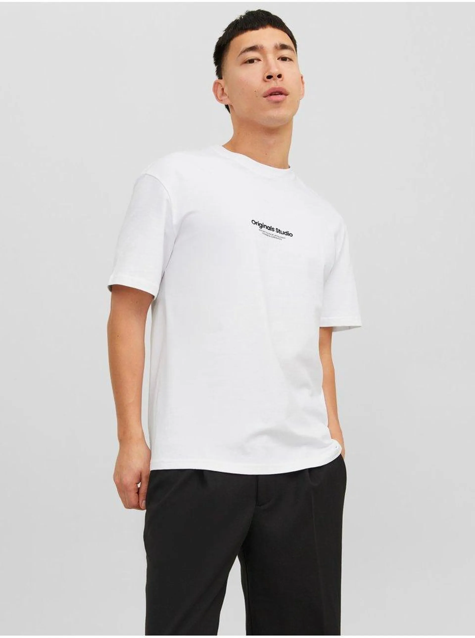 Bílé pánské tričko Jack & Jones Vesterbo
