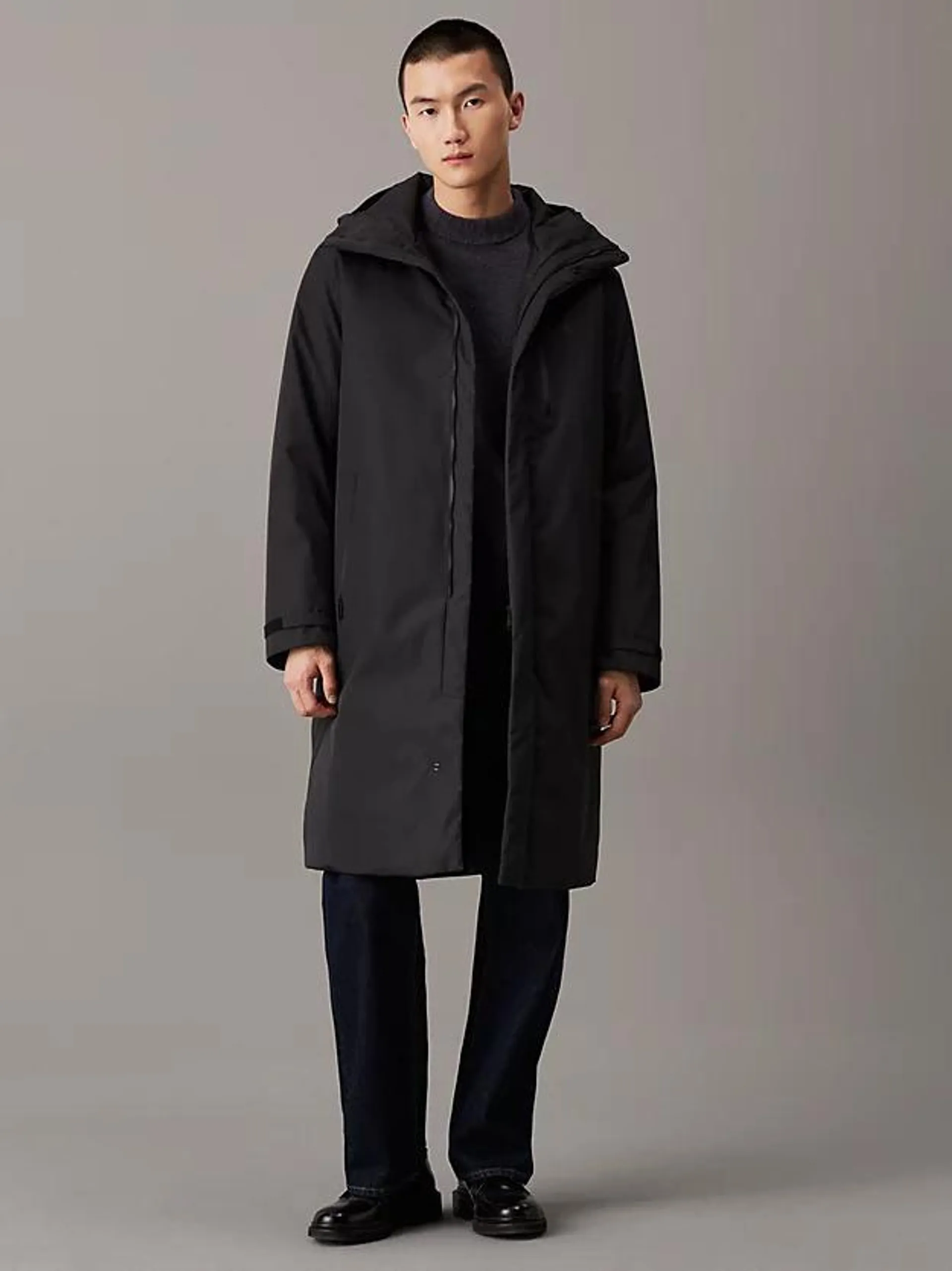 Technical Hooded Parka Coat