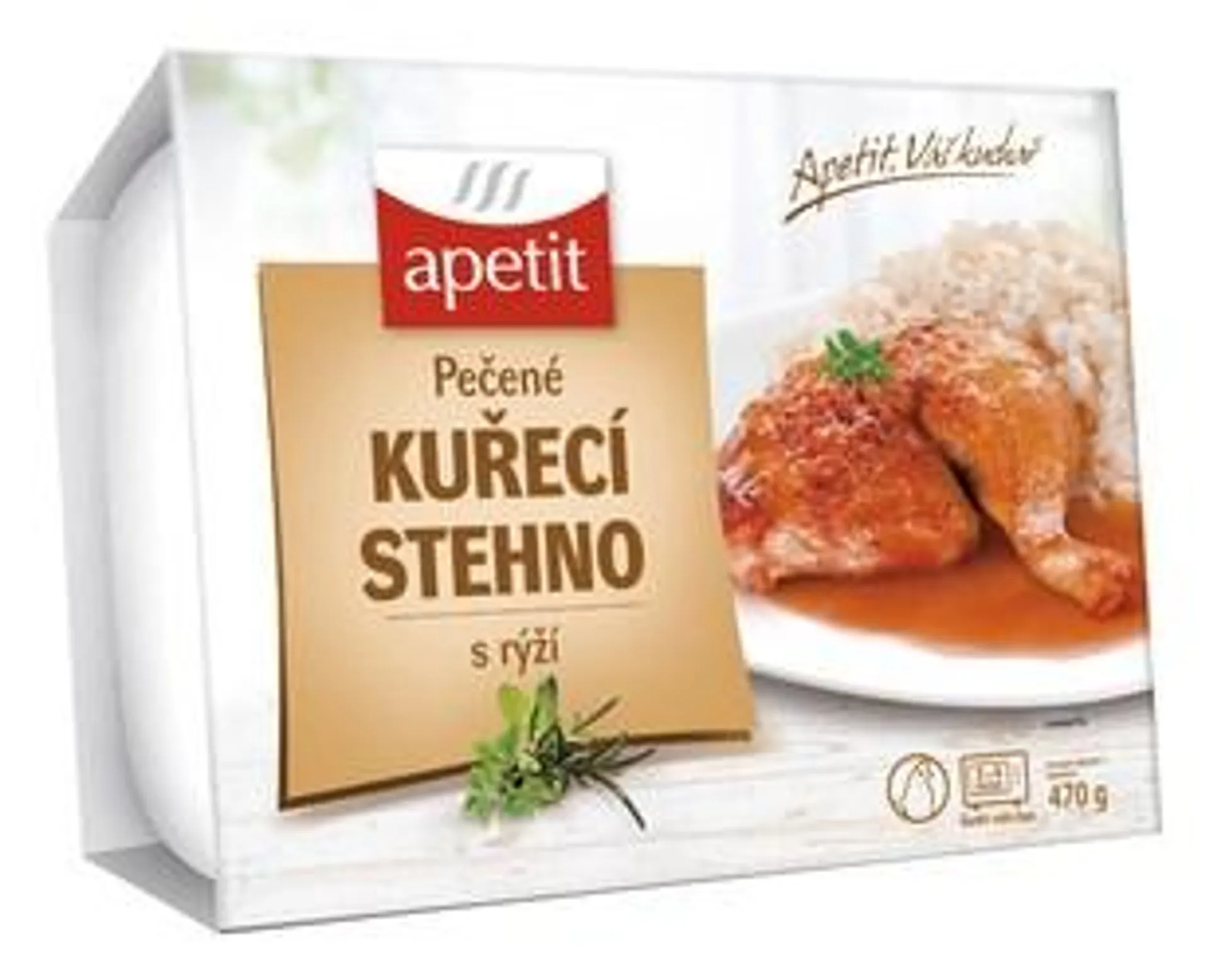 Apetit Pečené kuřecí stehno s rýží chlaz. 470 g