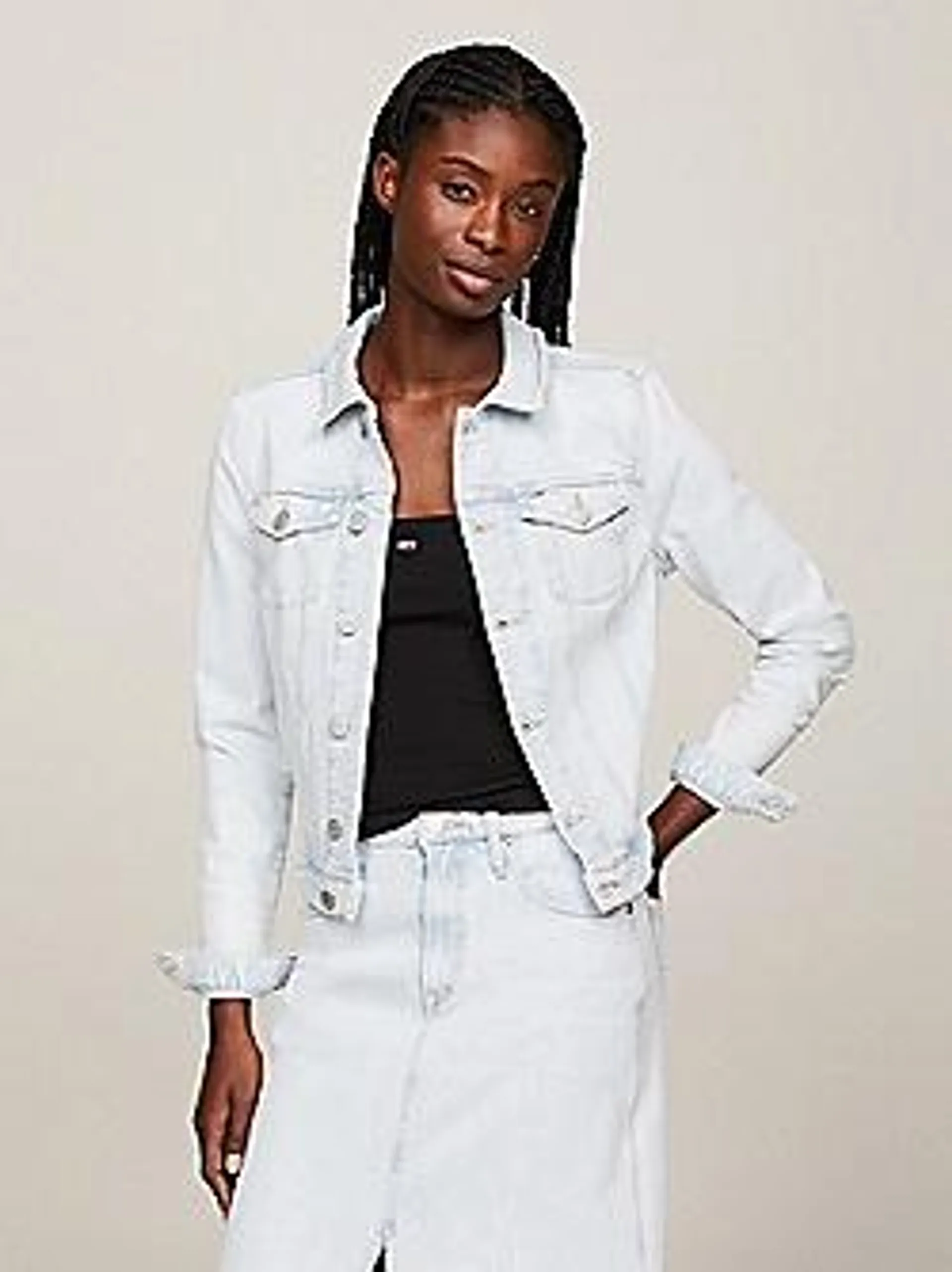 Skinny Fit Denim Trucker Jacket