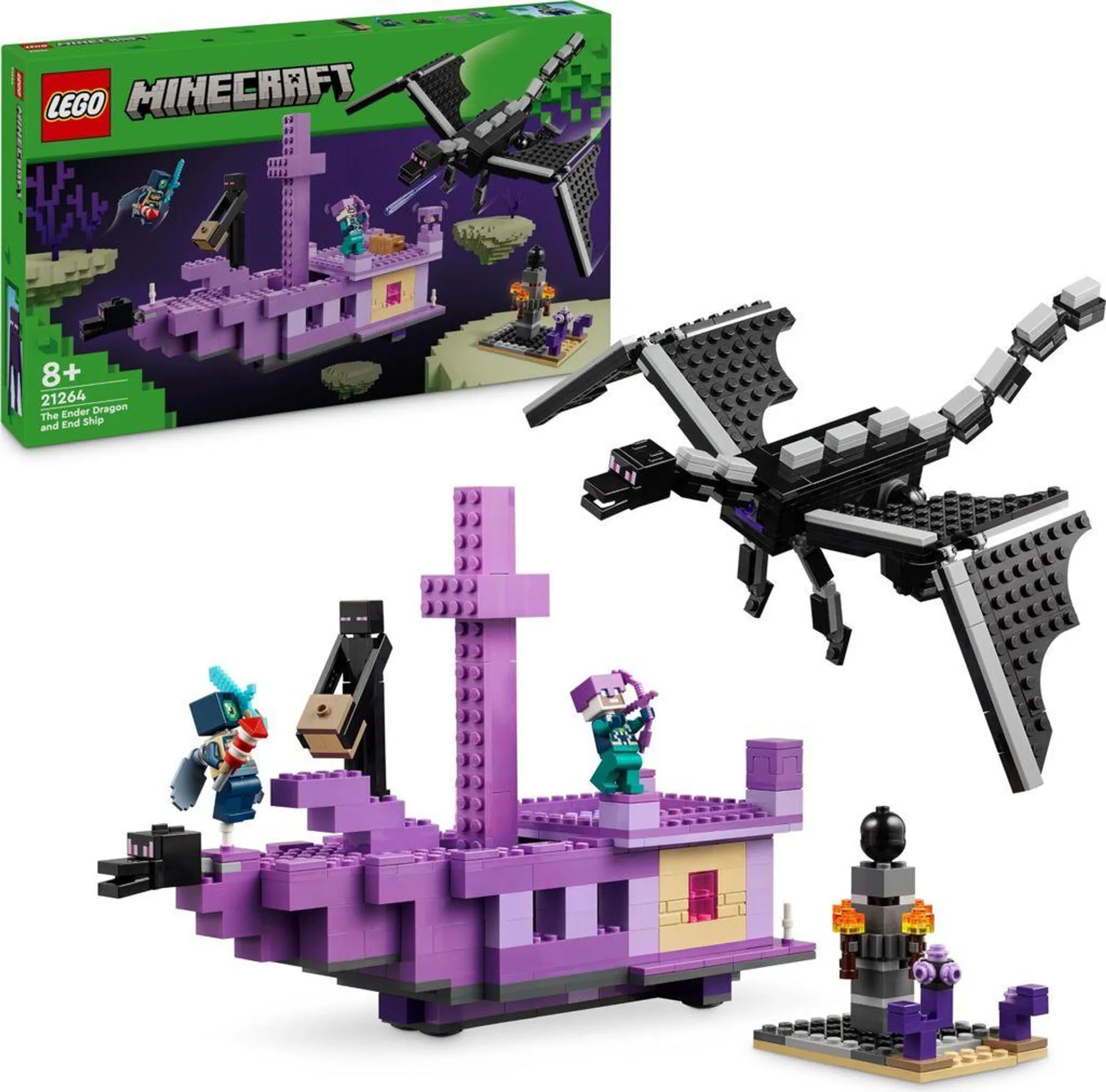 LEGO® Minecraft 21264 Drak z Enderu a loď z Endu