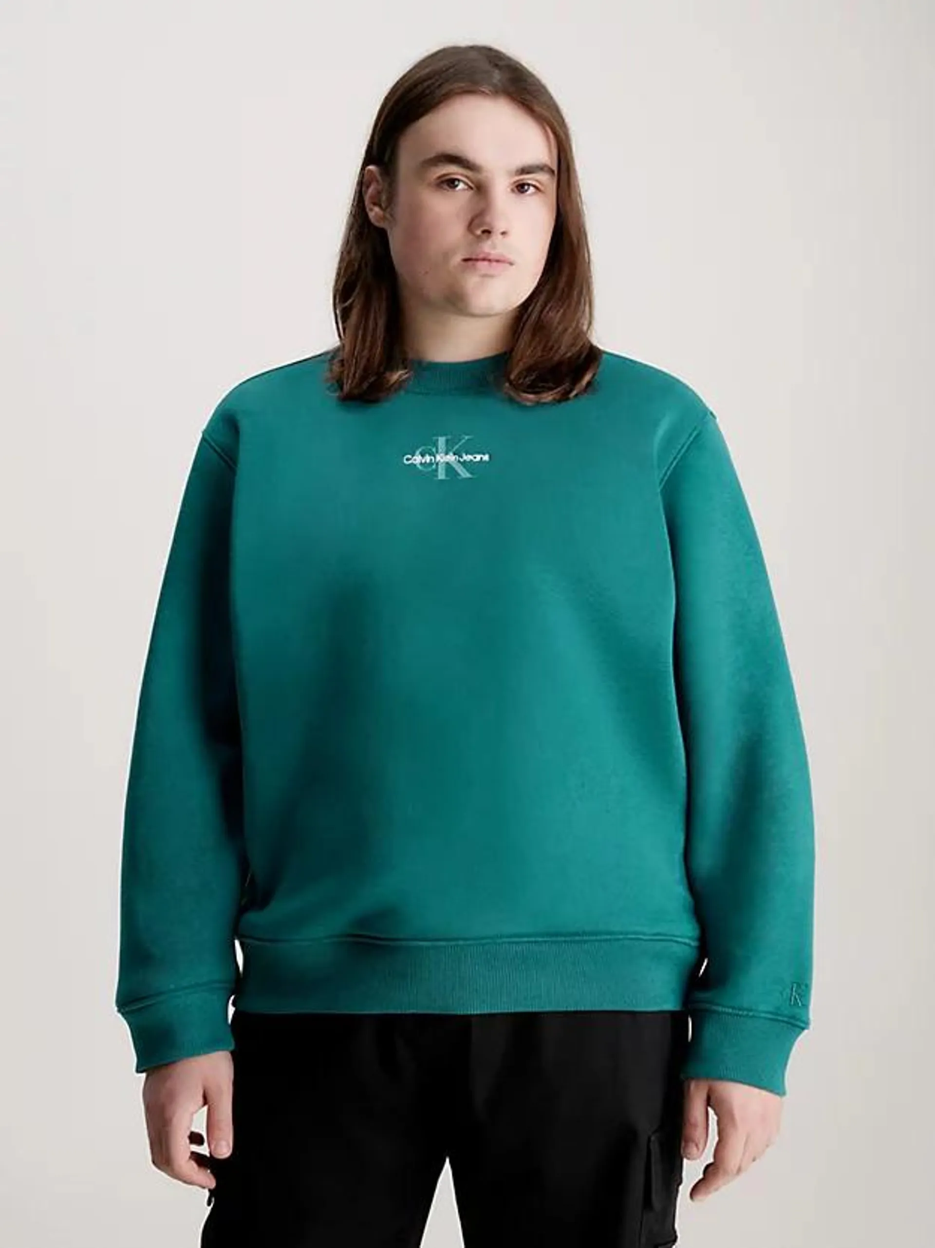 Cotton Blend Fleece Sweatshirt