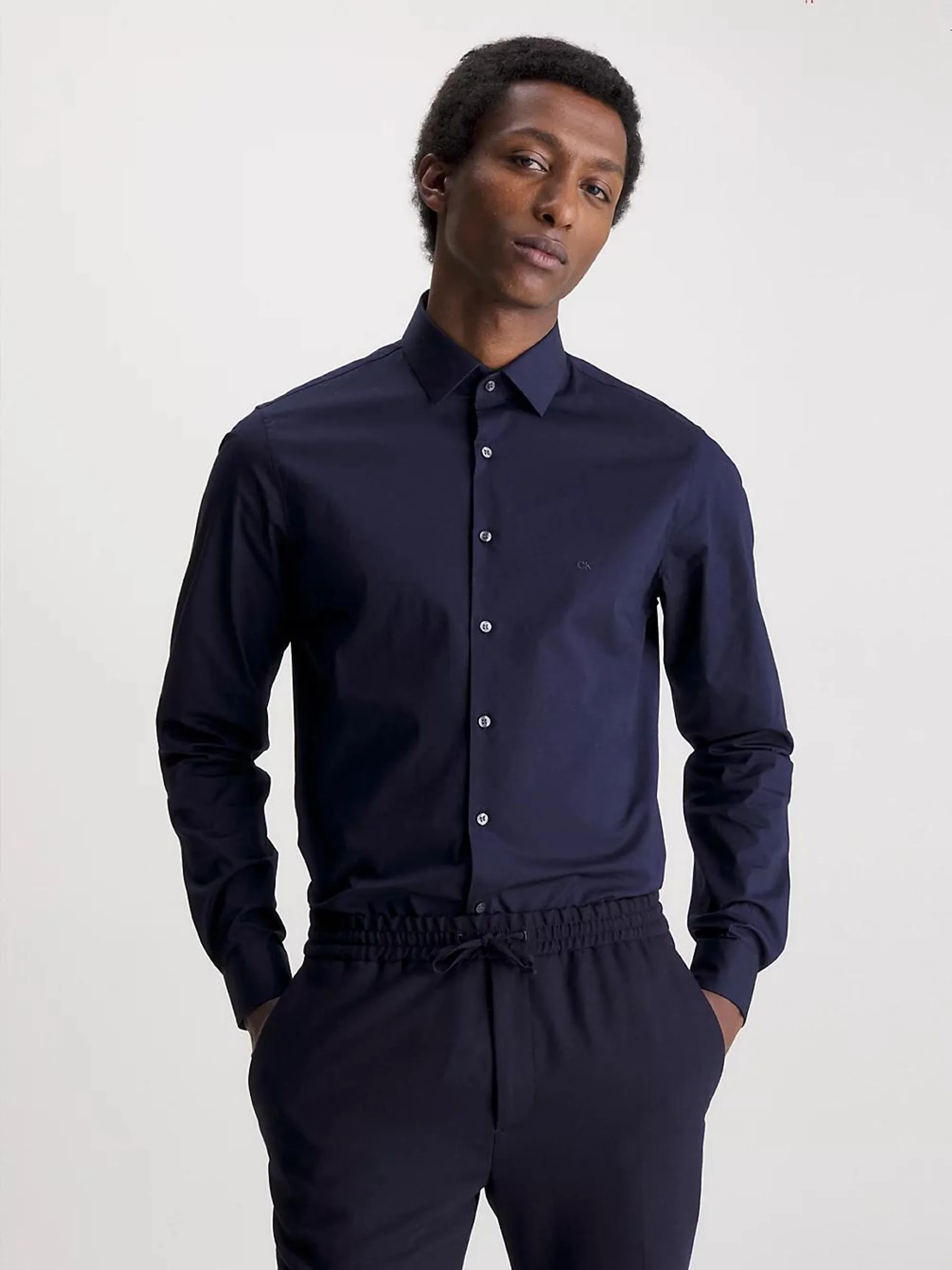 Slim Poplin Dress Shirt