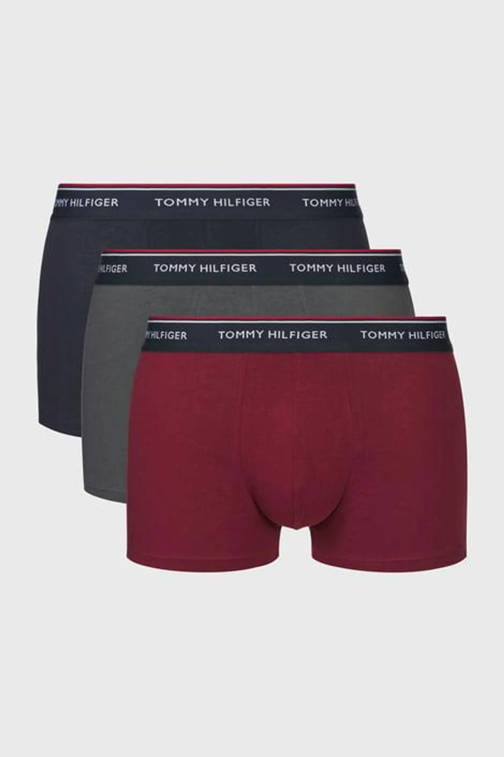 3PACK Boxerky Tommy Hilfiger Premium Essentials II - modrošedá