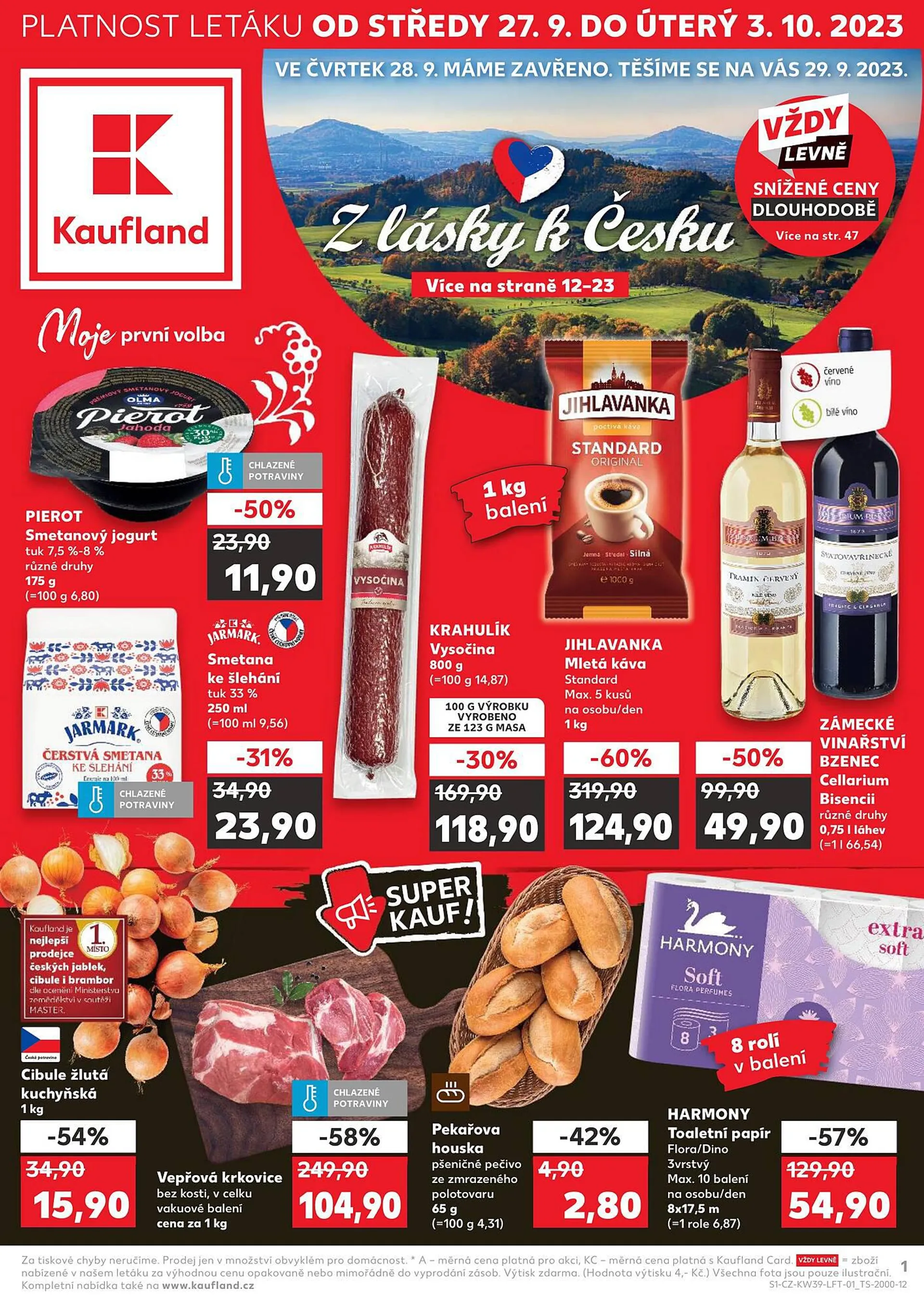 Kaufland leták - 27. září 3. října 2023 - Page 1